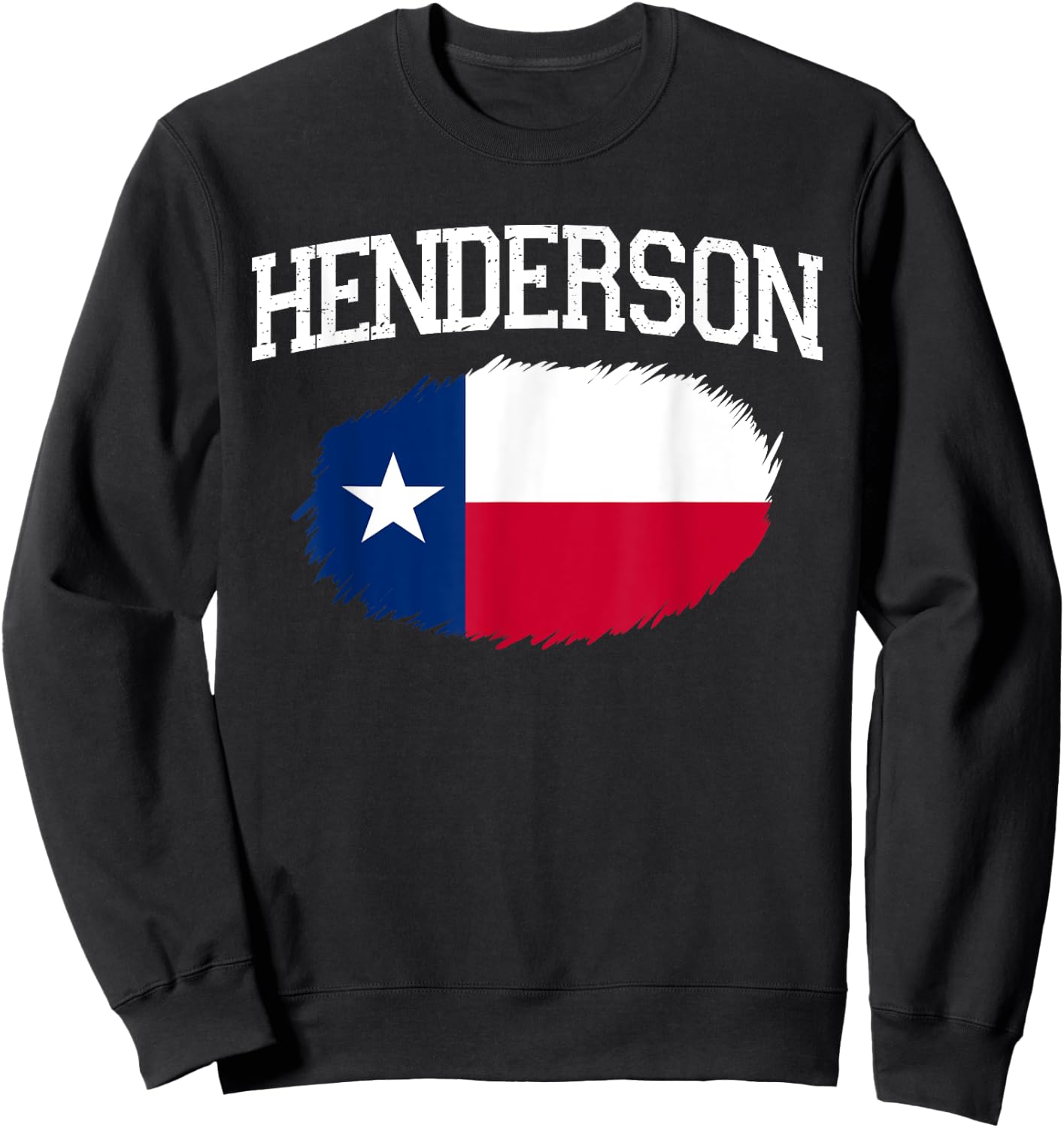 HENDERSON TX TEXAS Flag Vintage USA Sports Men Women Sweatshirt - Sweatshirt | Black