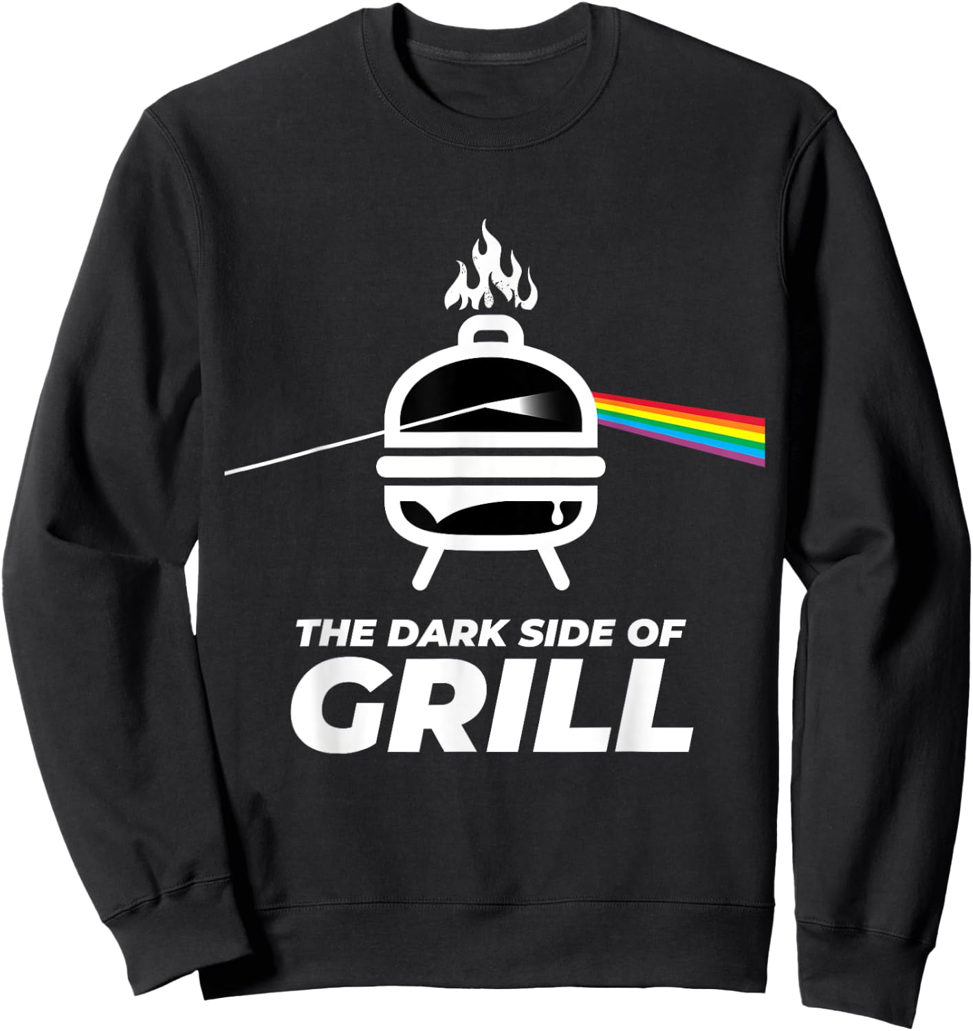 Men's Women's Kids the Dark Side of Grill BBQ Graphic Design Sweatshirt - Sweatshirt | Black