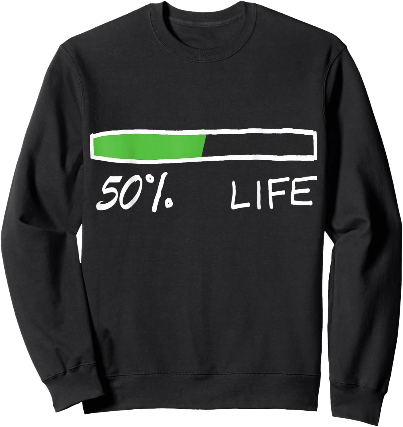 Nas Daily 50% Life Sweatshirt - Sweatshirt | Black