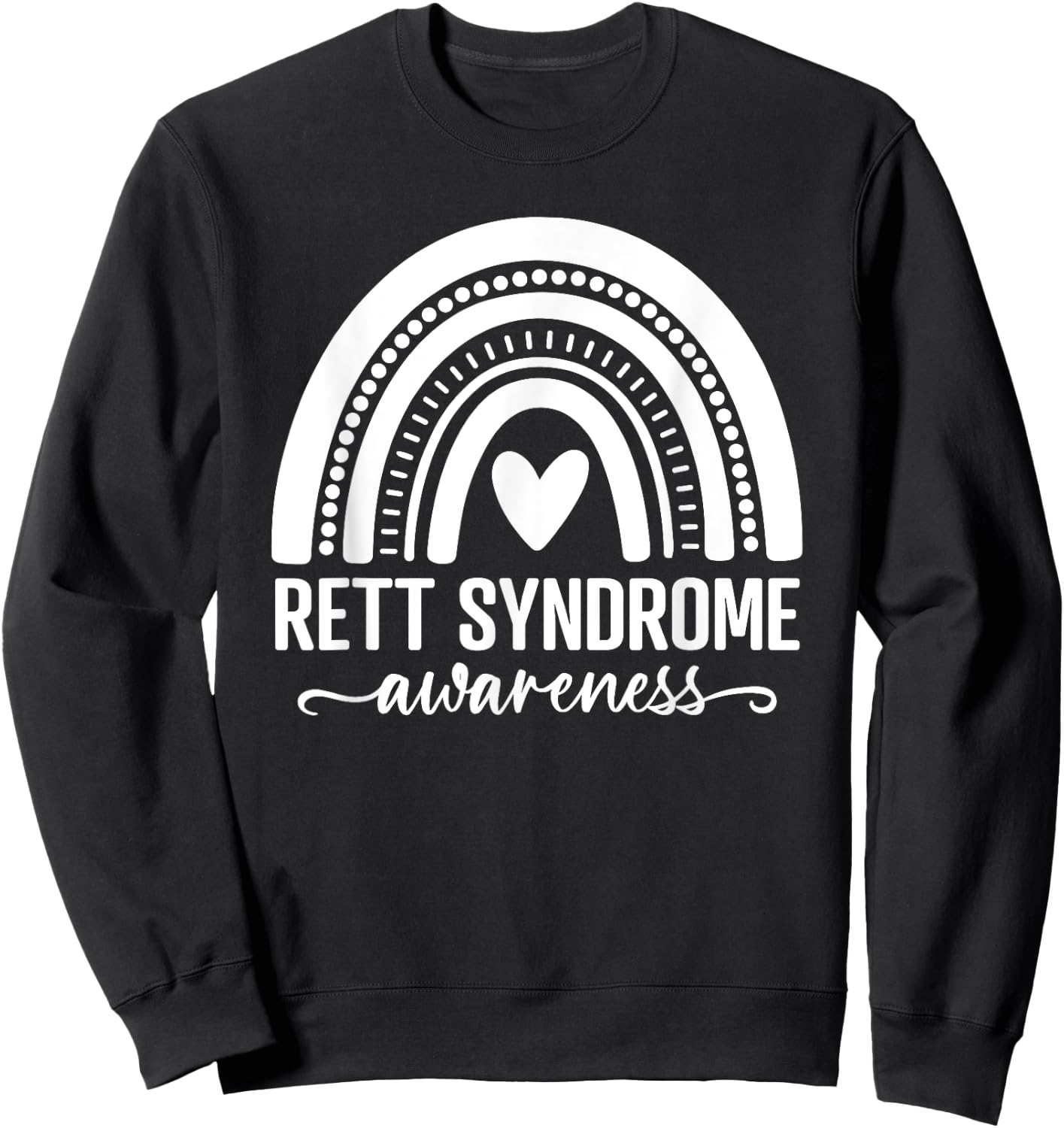We Wear Purple Rett Syndrome Awareness Month Sweatshirt - Sweatshirt | Black