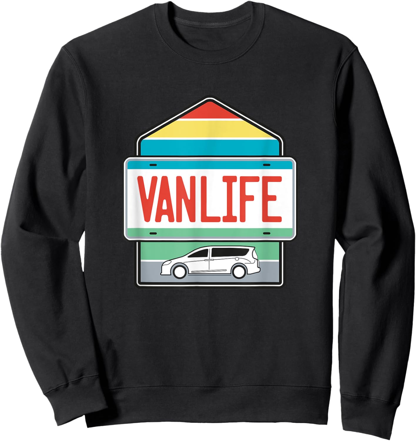Chrysler Pacifica Van Life Plate Sweatshirt - Sweatshirt | Black