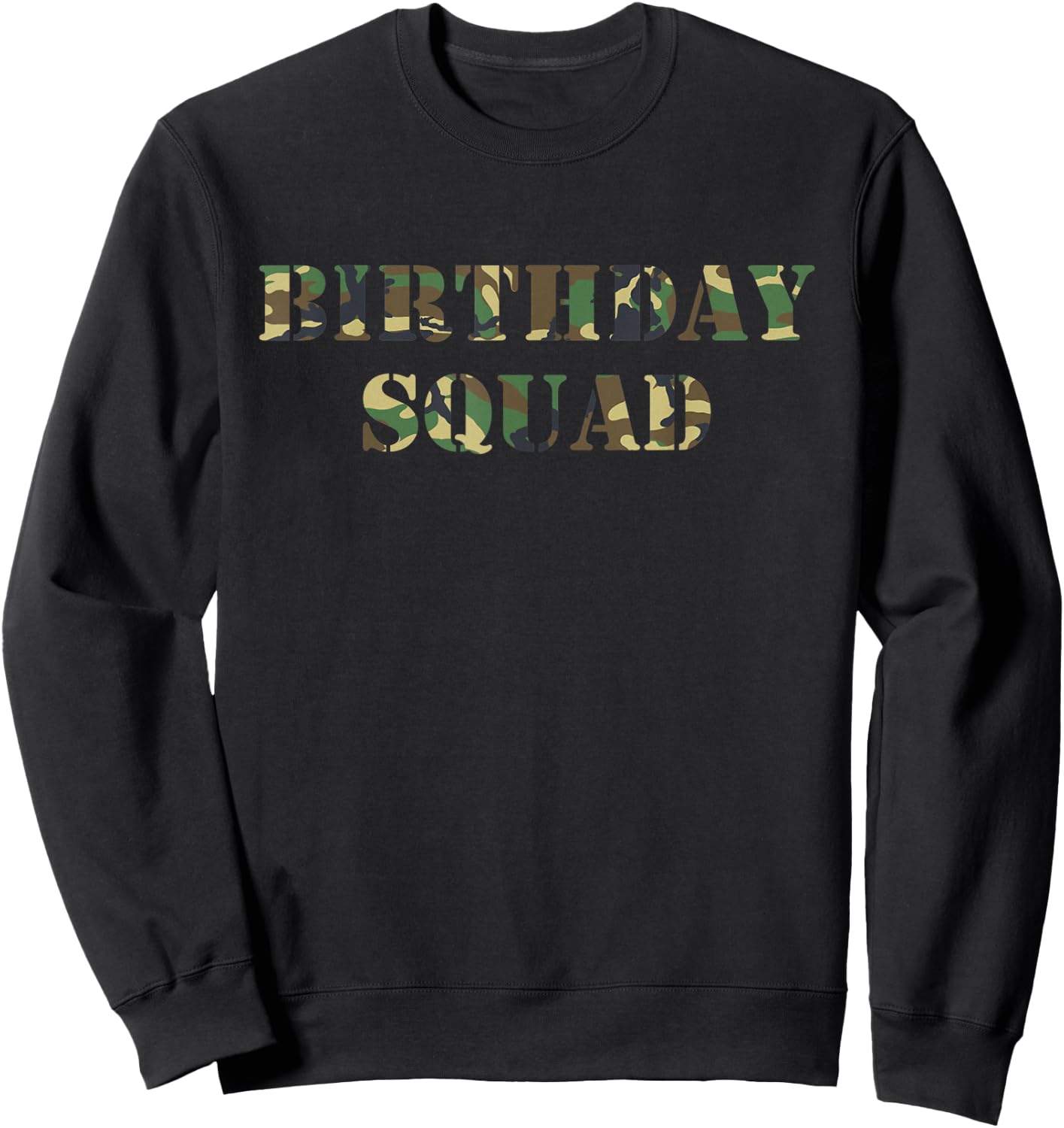 Camouflage Birthday Party Squad Paintball Player Sweatshirt - Sweatshirt | Black