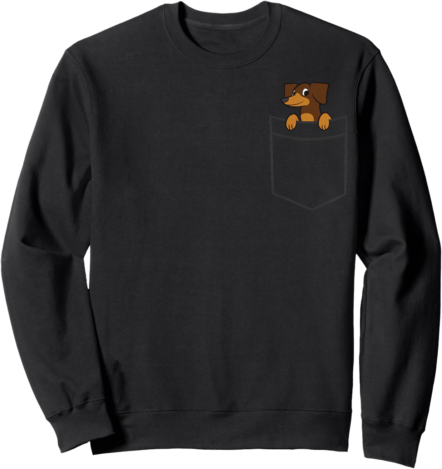 Chiweenie In The Pocket Cute Chiweenie Sweatshirt - Sweatshirt | Black