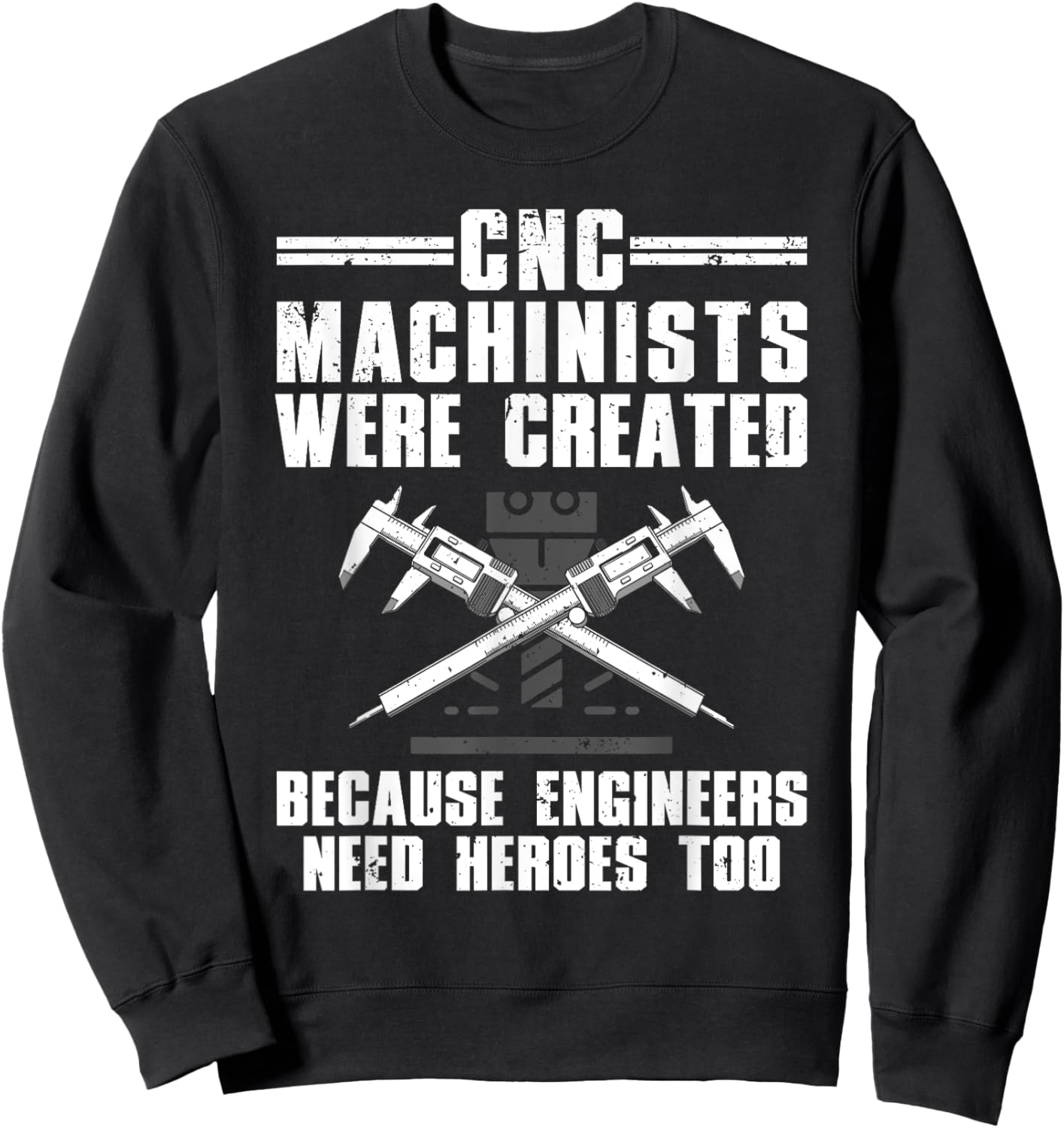 Cool CNC Machinist Art Women CNC Machine Machinist Sweatshirt - Sweatshirt | Black