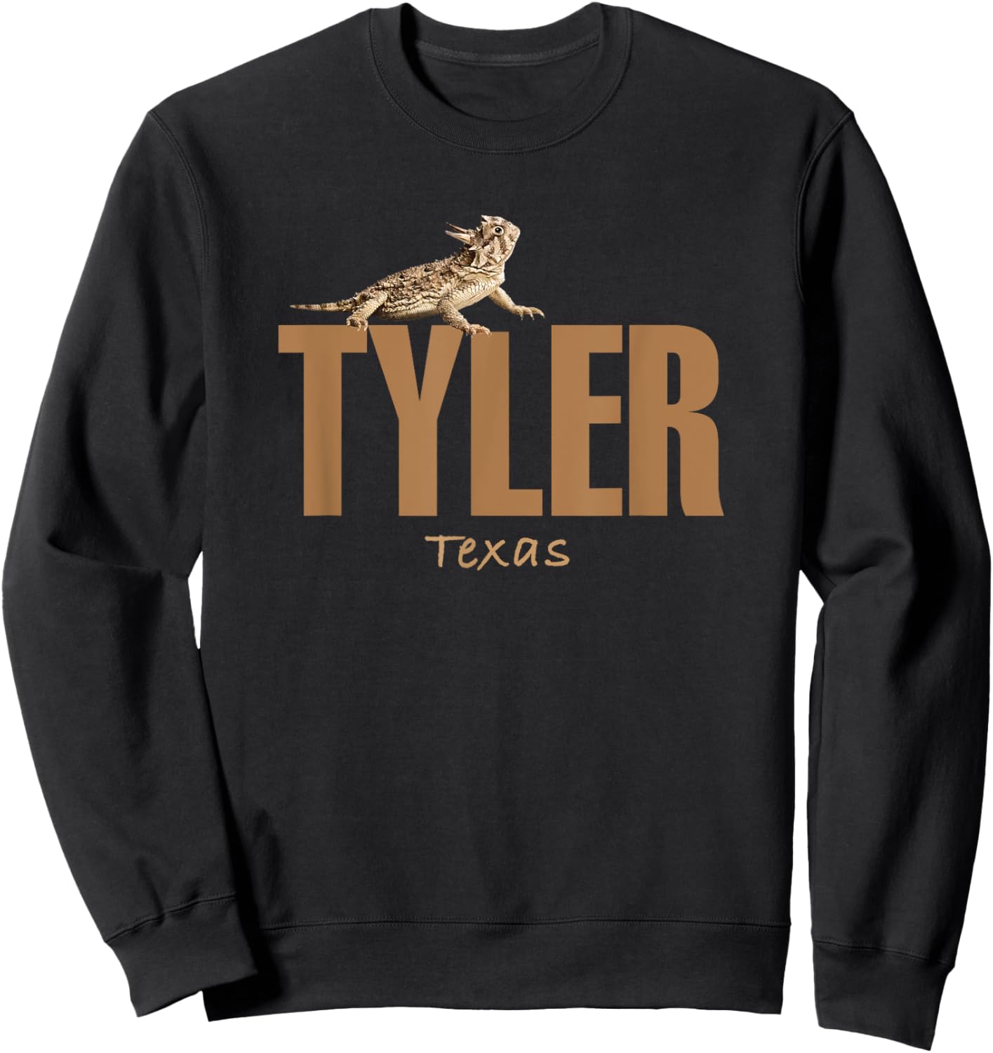 Tyler Texas Horned Toad Design Sweatshirt - Sweatshirt | Black