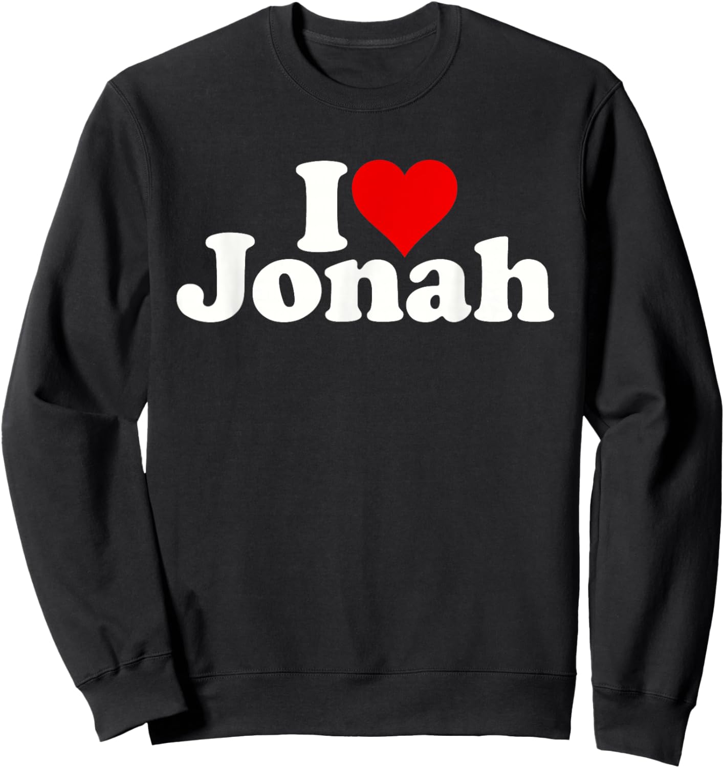 I Love Heart Jonah Sweatshirt - Sweatshirt | Black