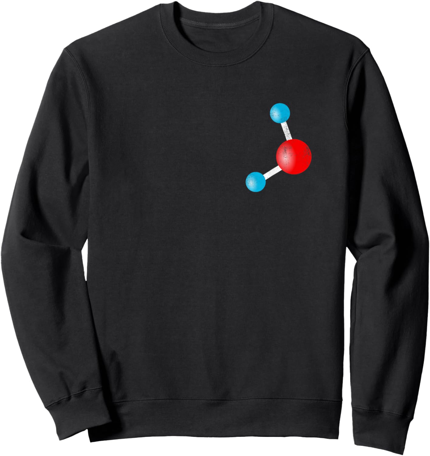 GRUNGE Water Molecule H2O - Chemistry Sweatshirt - Sweatshirt | Black
