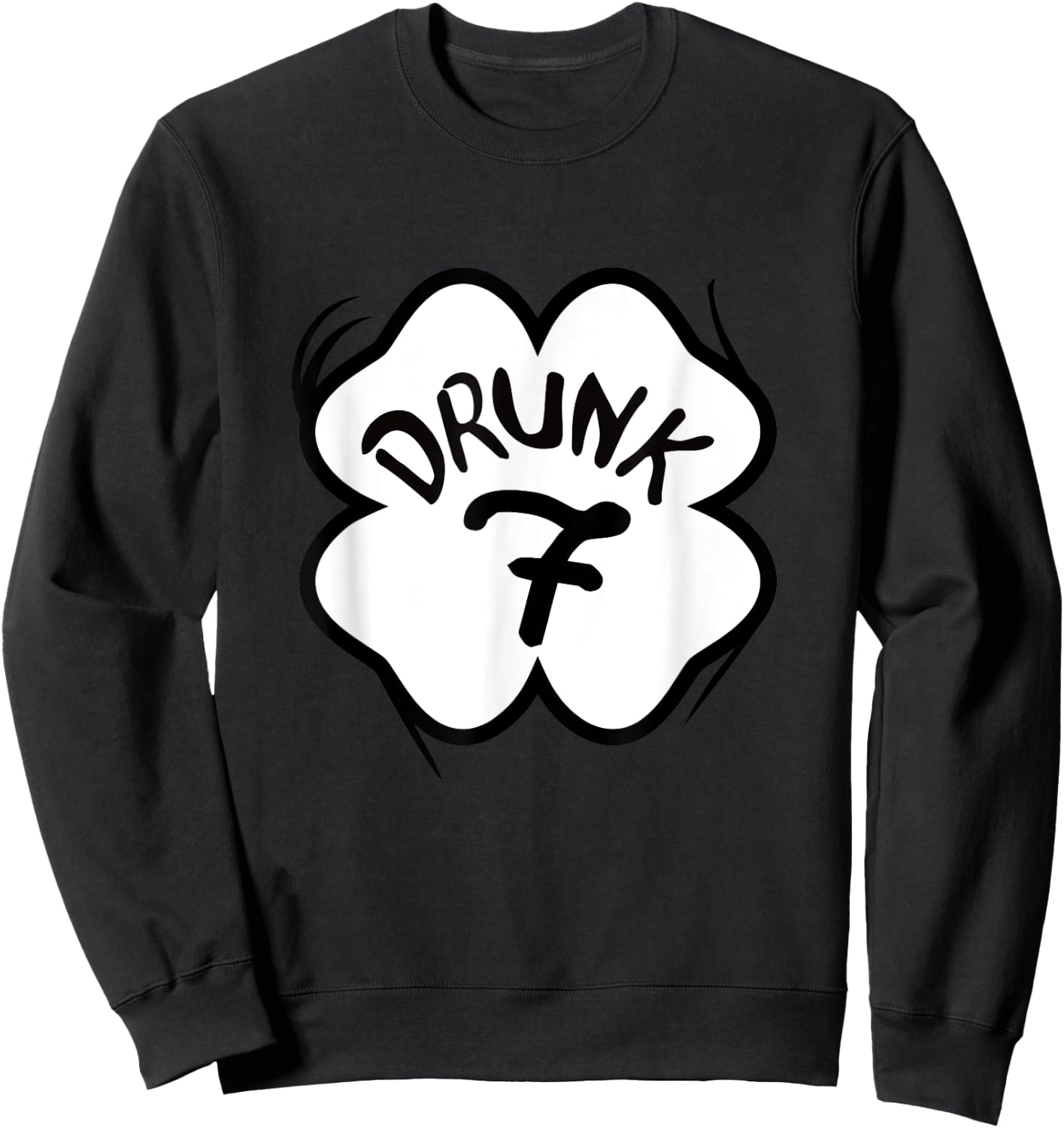 Drunk 7 Shamrock St Pattys Day Bar Crawl Group Matching Sweatshirt - Sweatshirt | Black