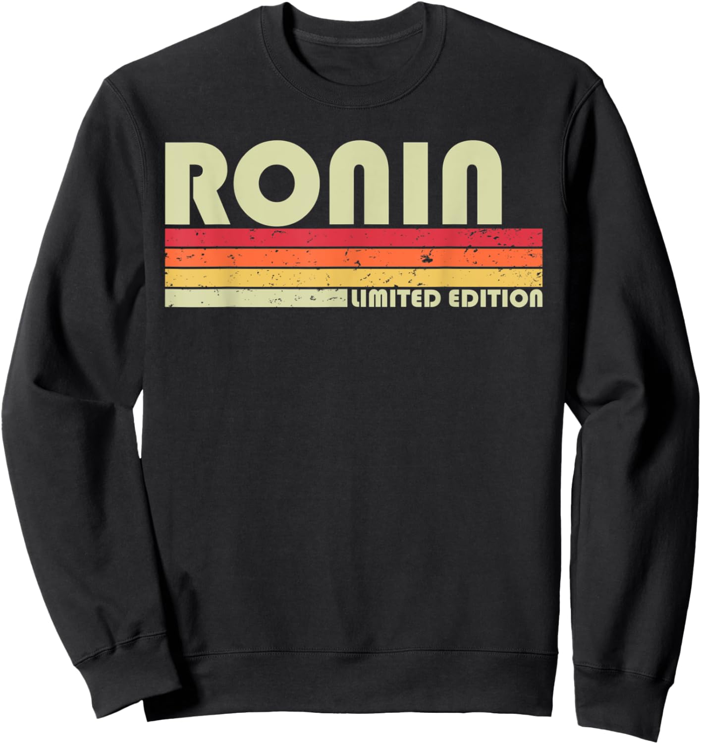 RONIN Gift Name Personalized Funny Retro Vintage Birthday Sweatshirt - Sweatshirt | Black