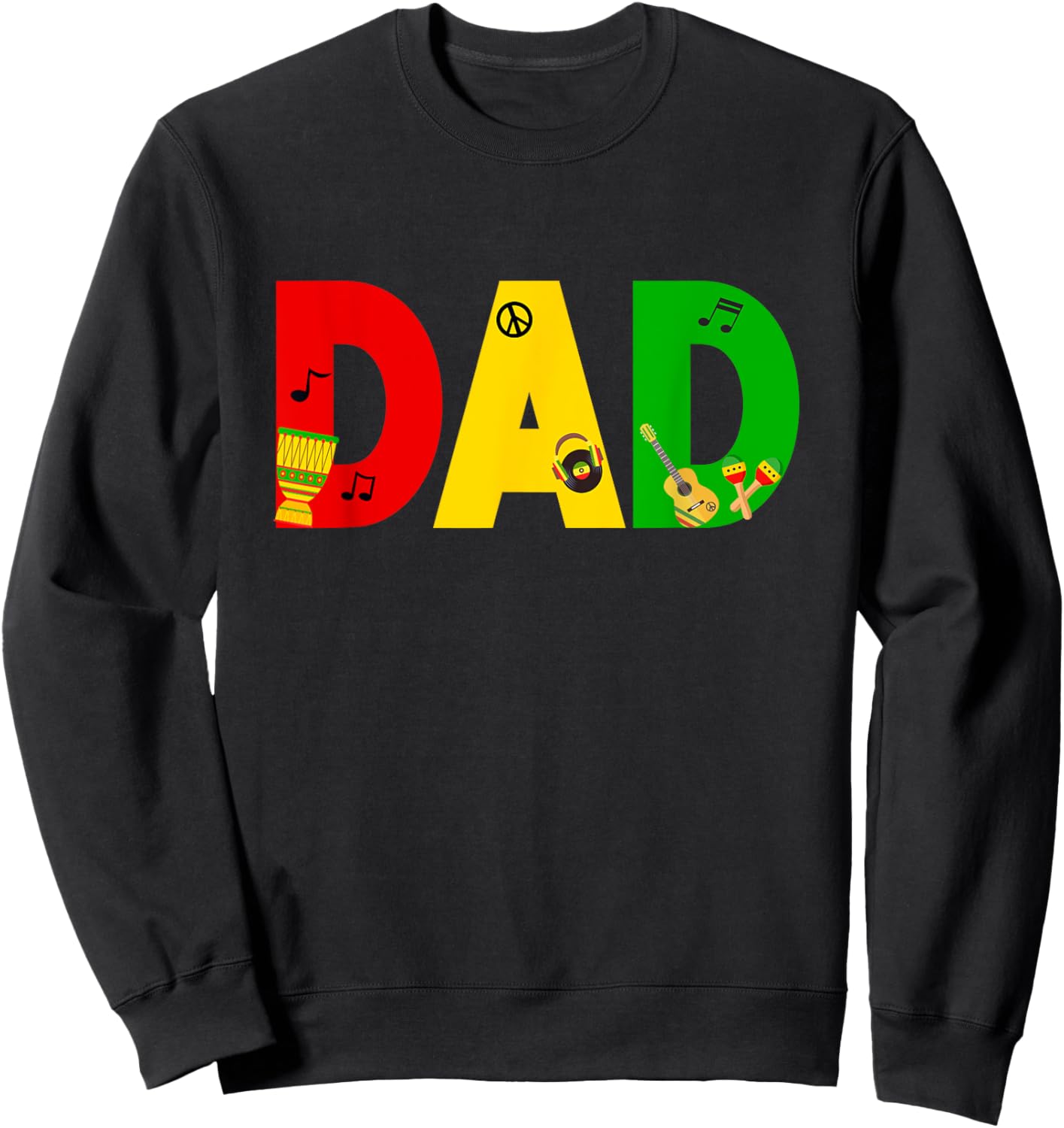 1st Birthday Jamaica King Party Theme Outfit One Year Old Sweatshirt - Sweatshirt | Black