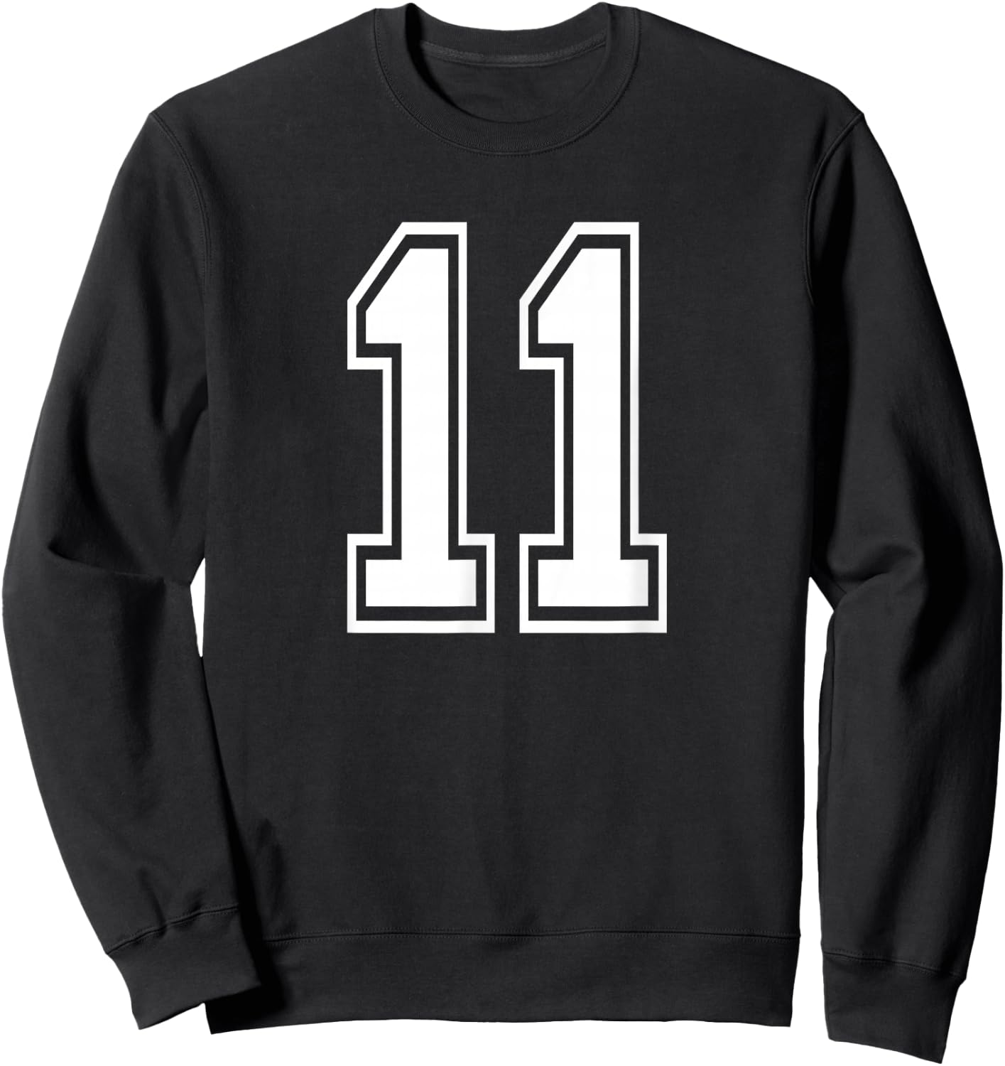 Number 11 Birthday Gift Sports Player Team Numbered Jersey Sweatshirt - Sweatshirt | Black