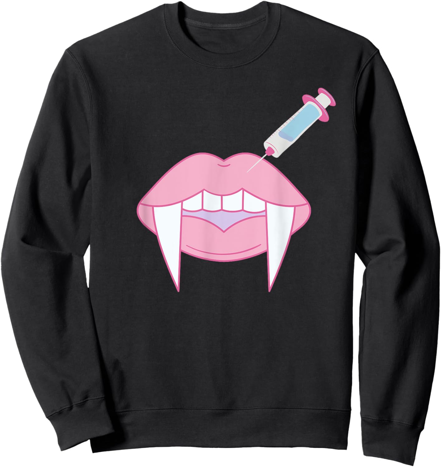 Cute Botox Lip Filler Nurse Injector Esthetician Halloween Sweatshirt - Sweatshirt | Black