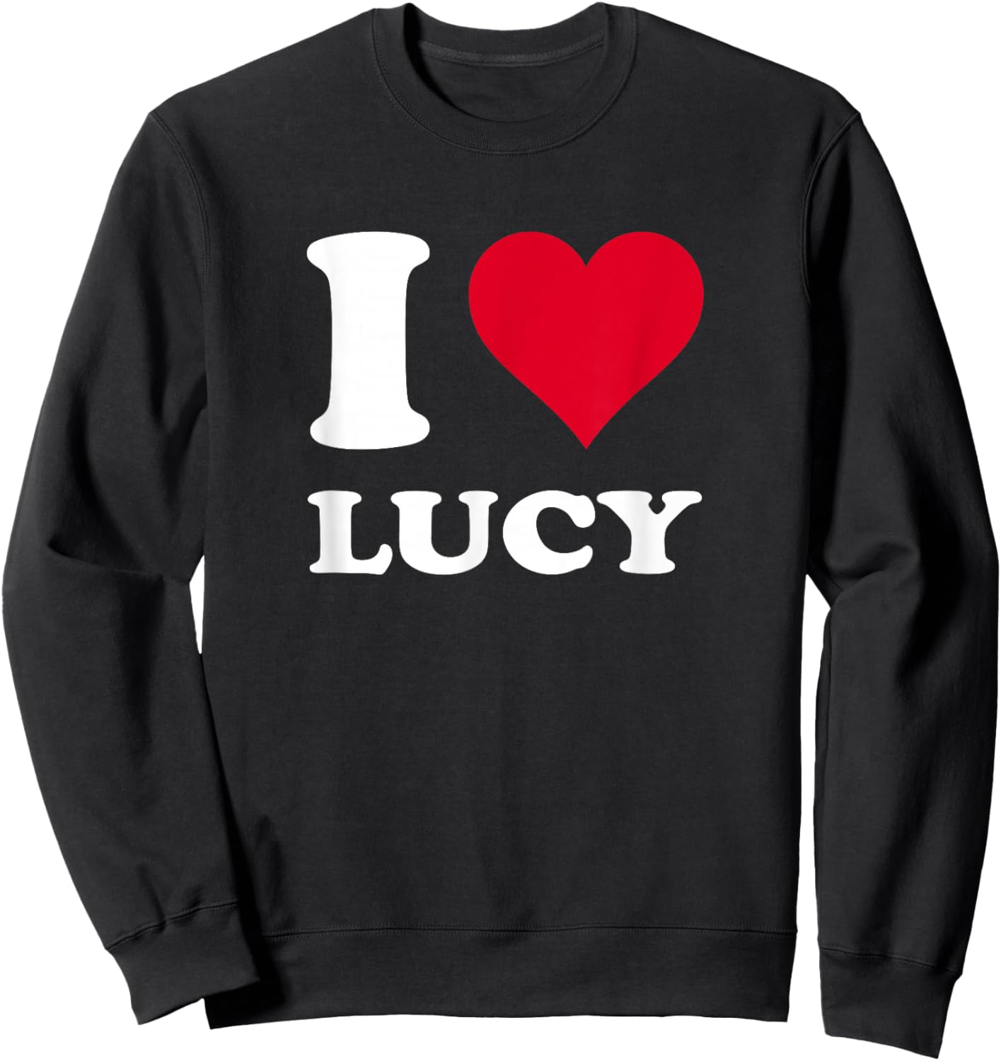 Red Heart I Love Lucy Sweatshirt - Sweatshirt | Black