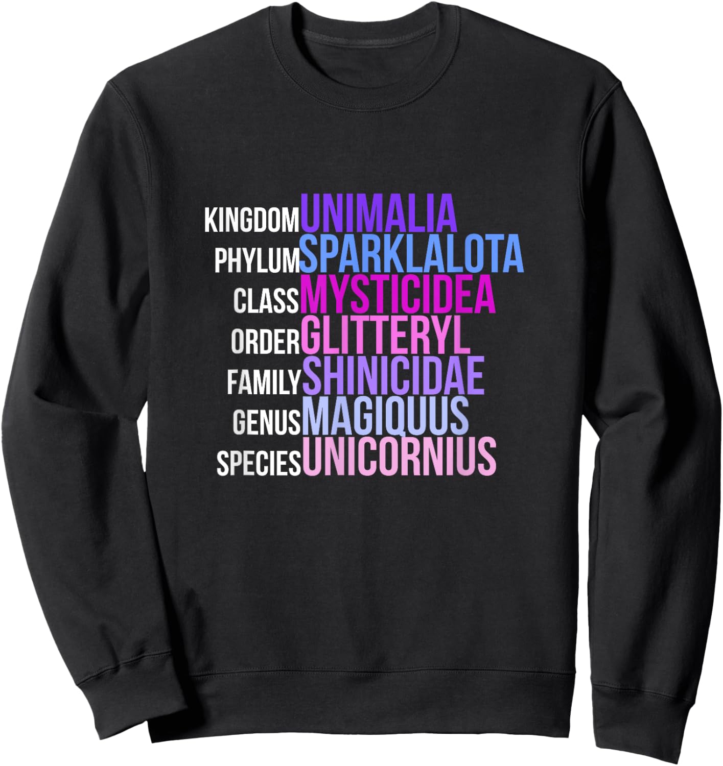 Unicorn Science - Magical Mystic Unicorn Biology Sweatshirt - Sweatshirt | Black