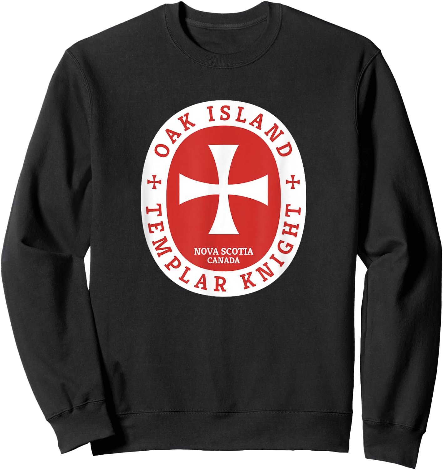 Oak Island Templar Knights Treasure Gift Shirt Sweatshirt - Sweatshirt | Black