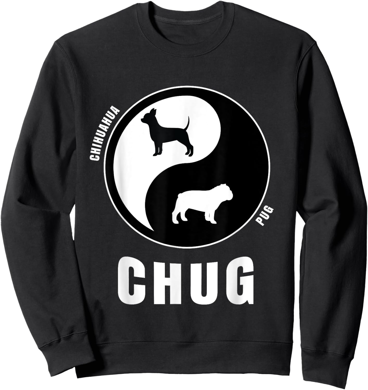Chug Dog Shirts Adult Black Cotton Small Chug Dog Owners & Breeders Sweatshirt - Sweatshirt | Black