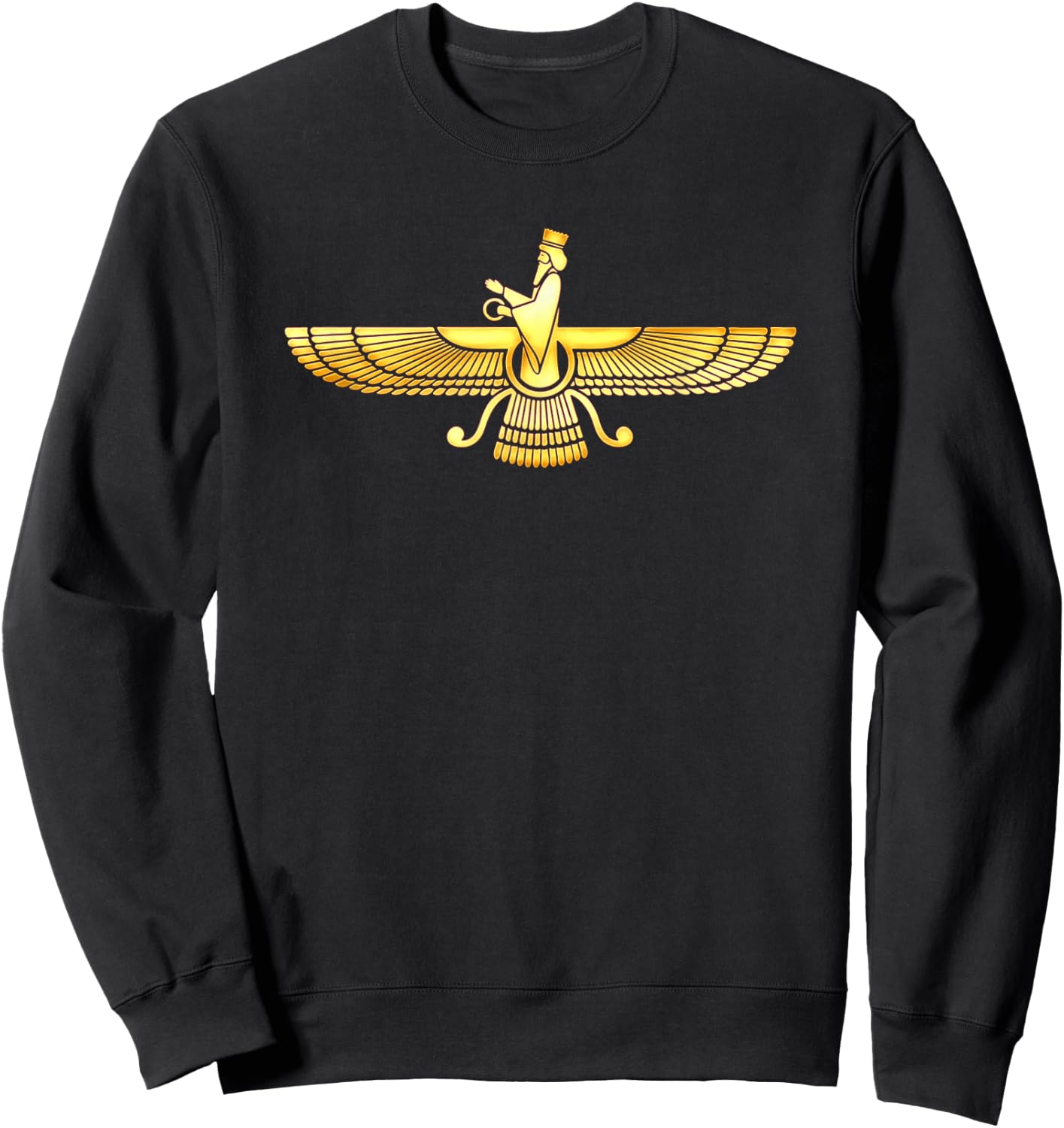 Faravahar Zarathustra Symbol Sign Iran Wing Falcon Sweatshirt - Sweatshirt | Black