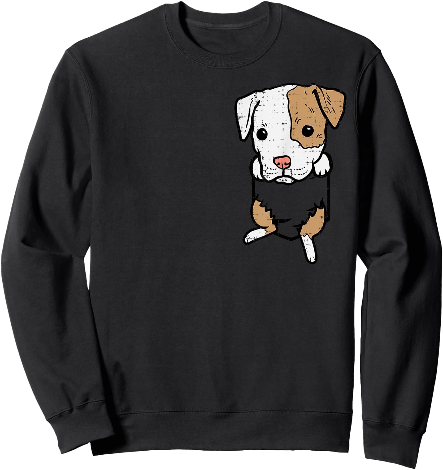 Pocket Puppy Pitbull Feet Cute Pitties Dog Lover Owner Gift Sweatshirt - Sweatshirt | Black