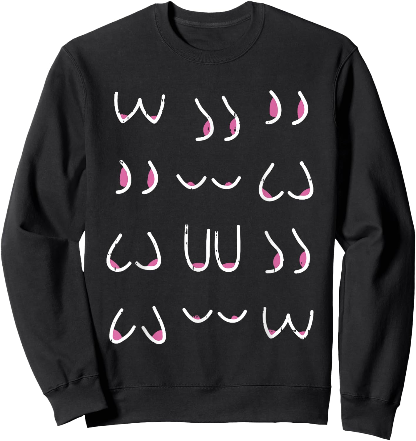 Breast Cancer Boob Types Feminist Cool Awareness Gifts Sweatshirt - Sweatshirt | Black