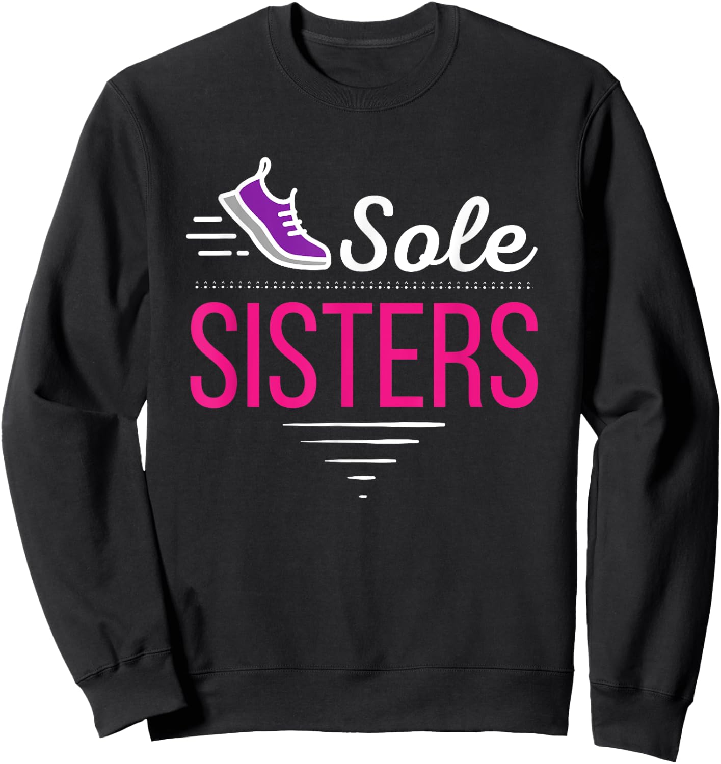 Running Sole Sisters Ladies Marathon Race Day Team Sweatshirt - Sweatshirt | Black