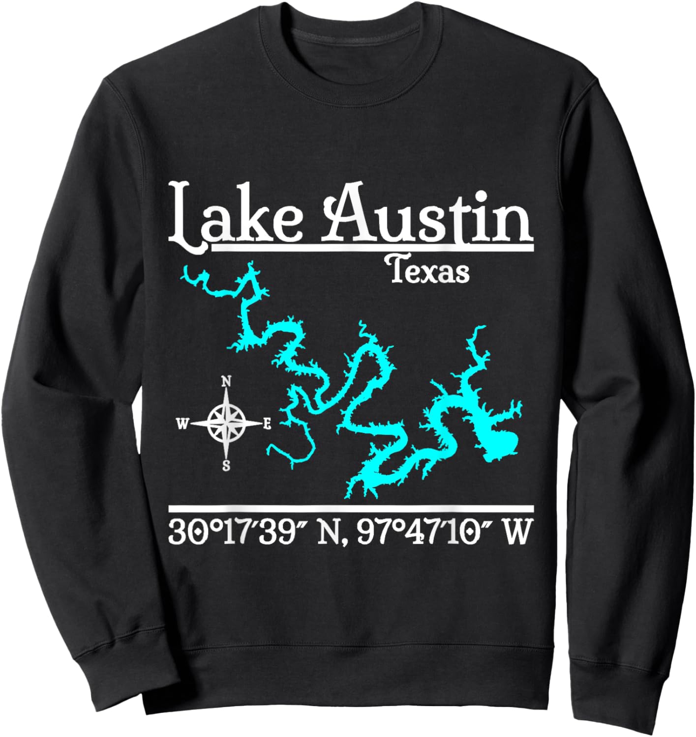 Lake Austin, Texas Sweatshirt - Sweatshirt | Black