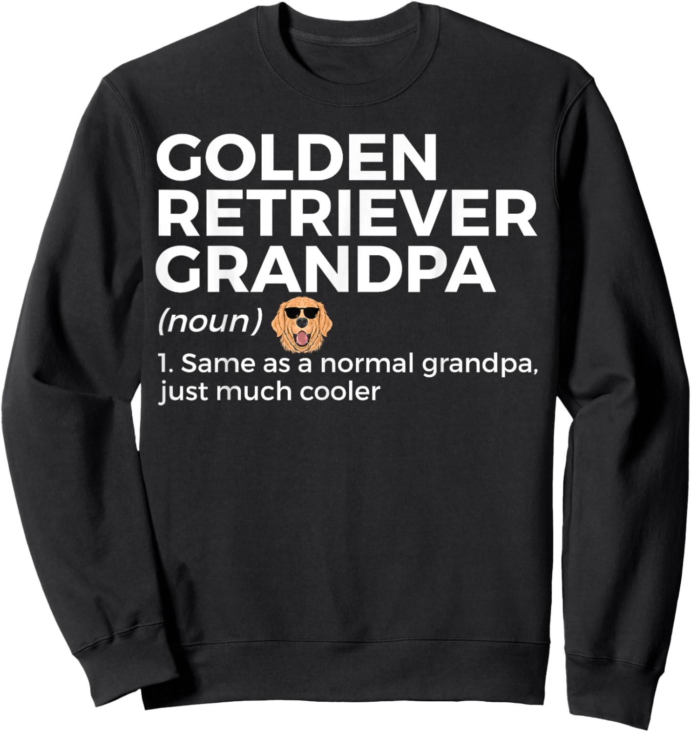 Golden Retriever Grandpa Definition Golden Retriever Dog Women Sweatshirt - Sweatshirt | Black