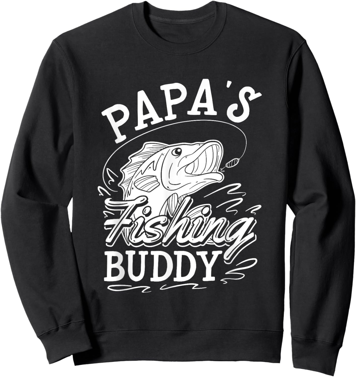 Papas Fishing Buddy Sweatshirt - Sweatshirt | Black