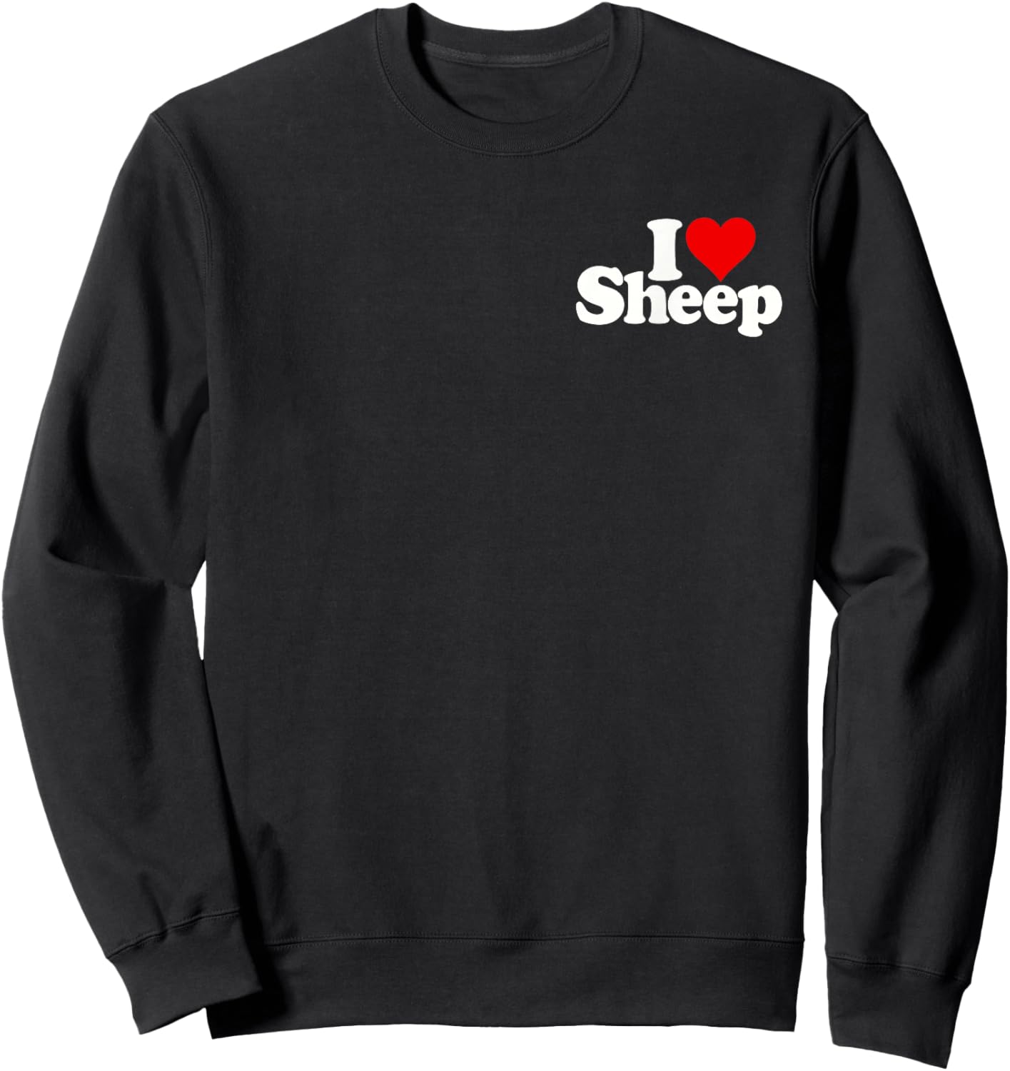 I Love Heart Sheep Livestock Sweatshirt - Sweatshirt | Black