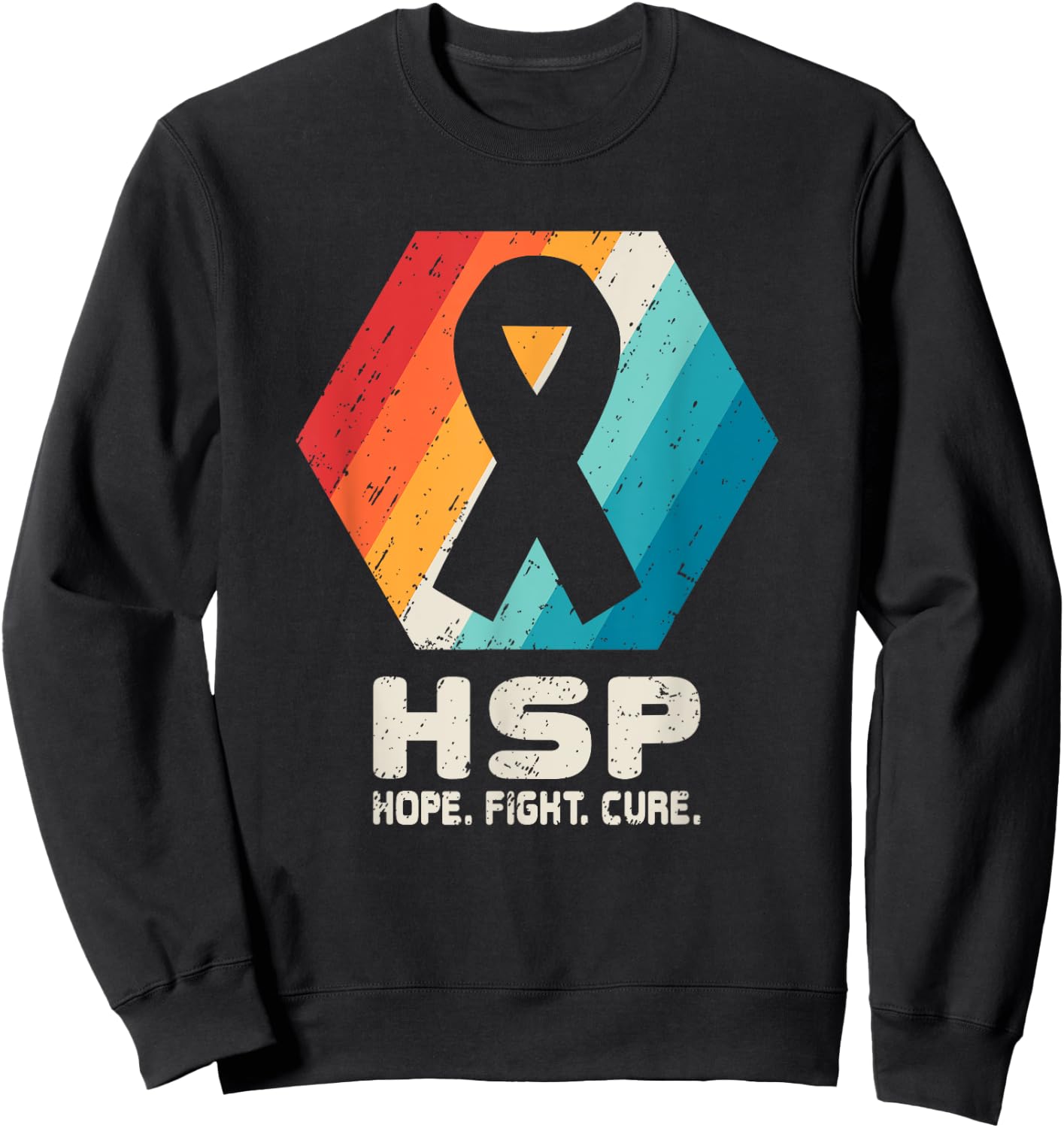 Hereditary Spastic Paraparesis T Shirt HSP Awareness Gift Sweatshirt - Sweatshirt | Black