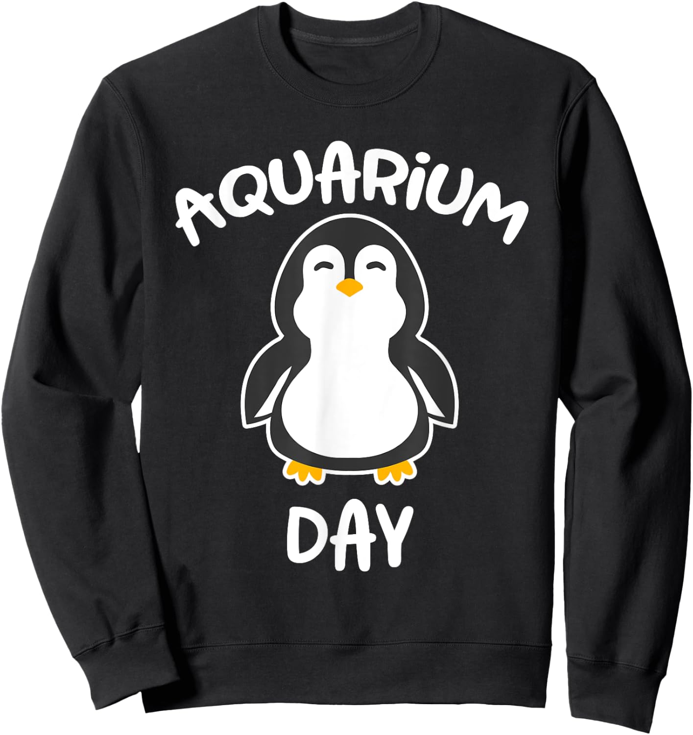 Aquarium Day Penguin - Cute Aquarium School Trip Sweatshirt - Sweatshirt | Black