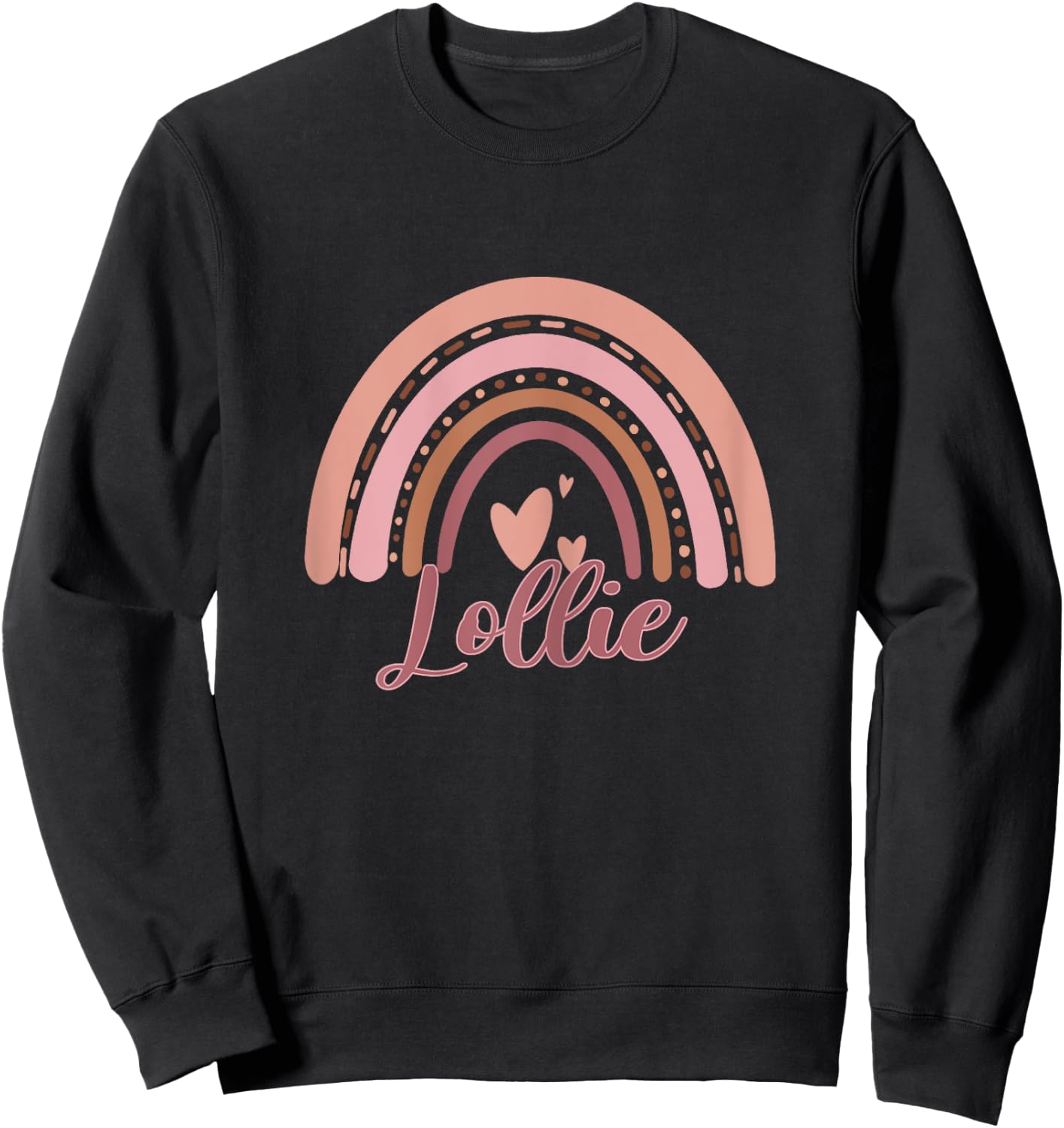 Cute Lollie Rainbow Grandma Christmas Mother's day Sweatshirt - Sweatshirt | Black
