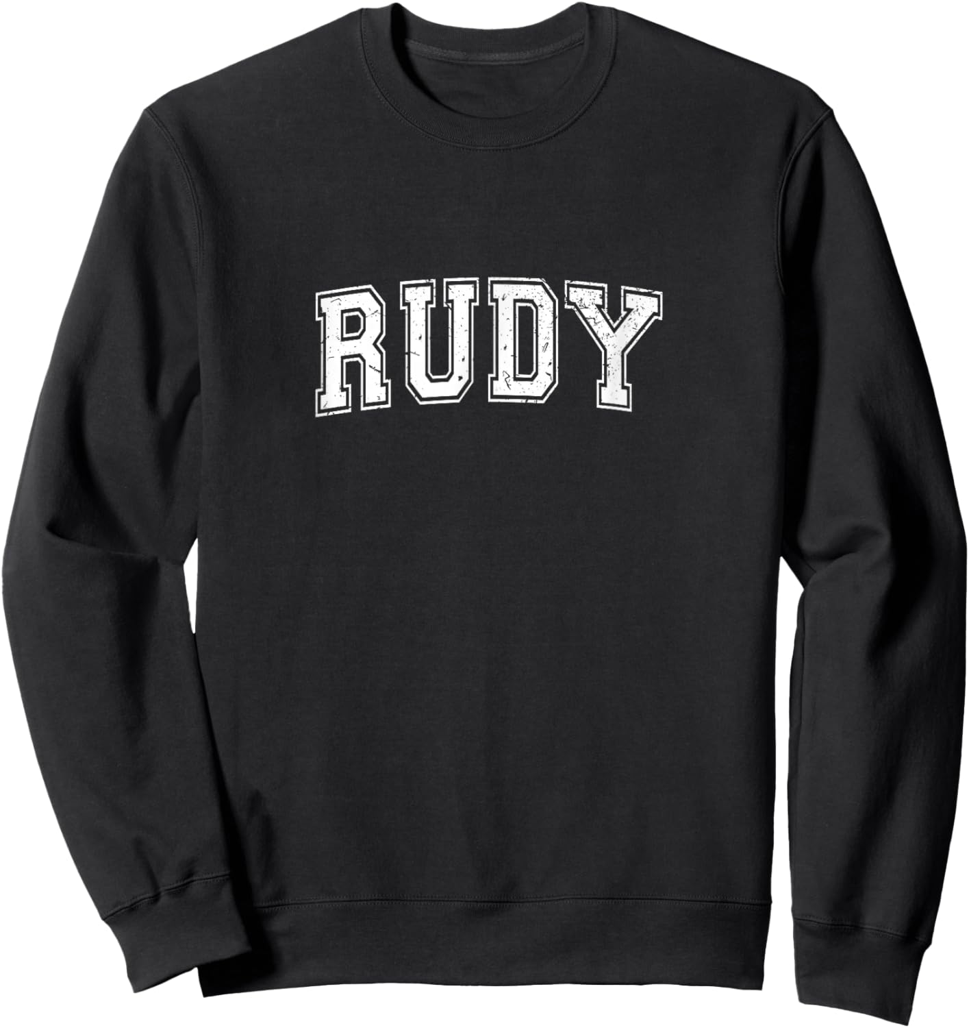 Plain Style Personalised Name Classic Rudy Sweatshirt - Sweatshirt | Black