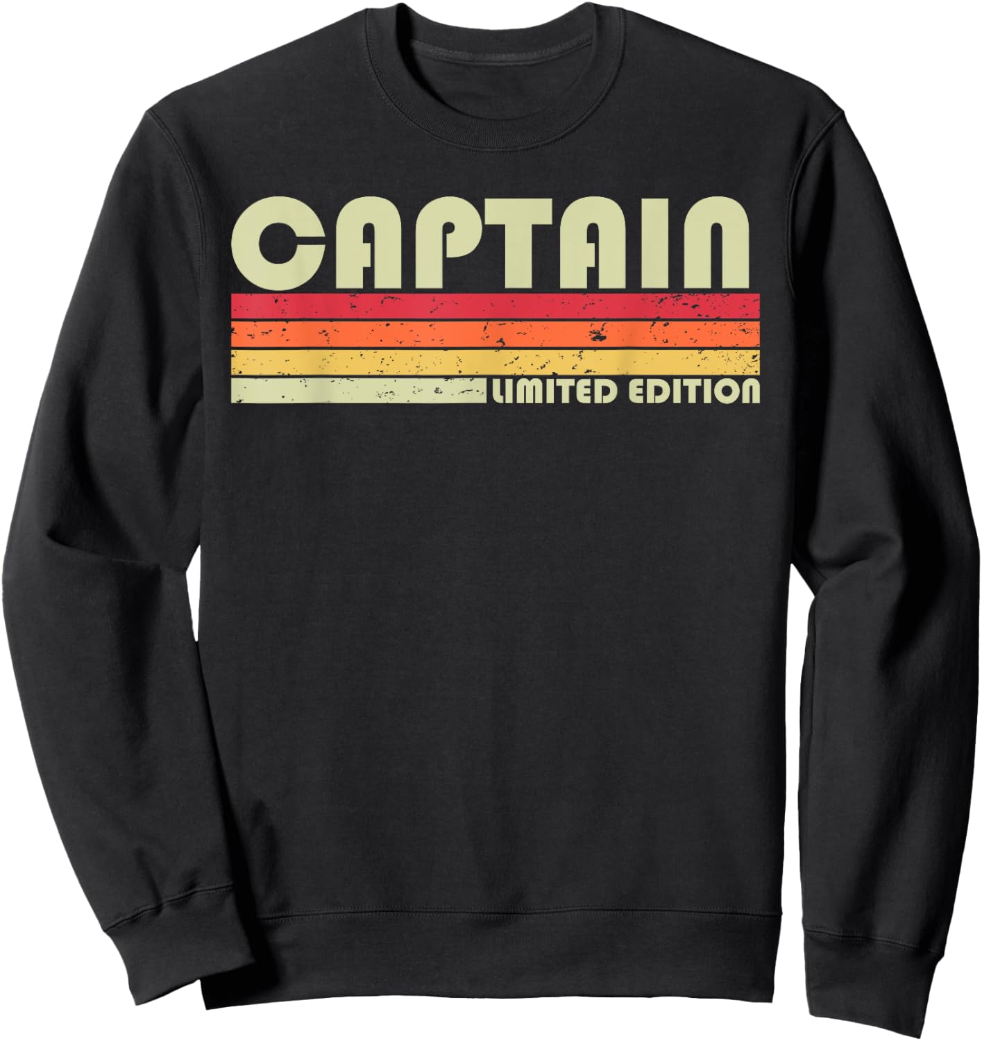 CAPTAIN Funny Job Title Profession Birthday Worker Idea Sweatshirt - Sweatshirt | Black