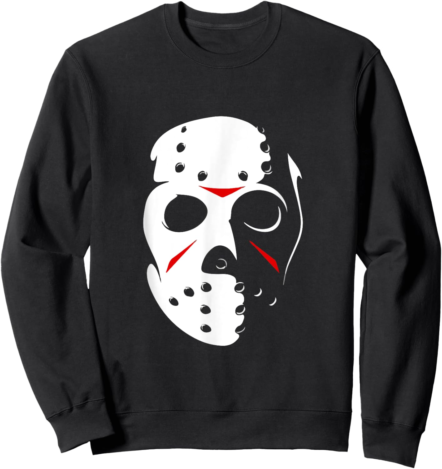 Jason Hockey Mask Halloween Shirt Friday 13TH Sweatshirt - Sweatshirt | Black