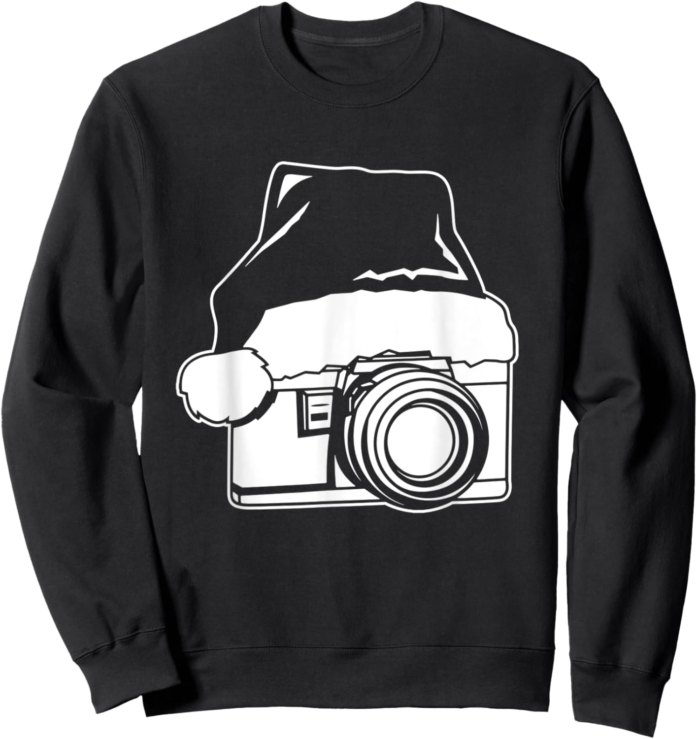 Xmas Santa Hat Camera Christmas Photographer Photography Sweatshirt - Sweatshirt | Black