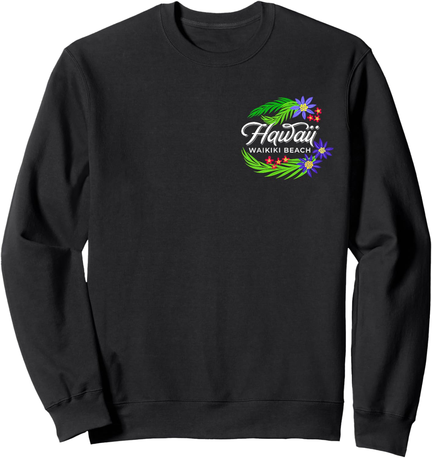 Hawaii Waikiki Beach Sweatshirt - Sweatshirt | Black