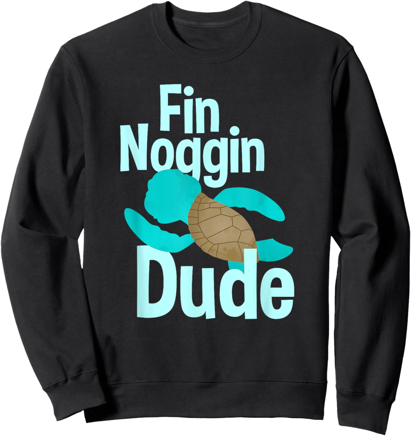 Fin Noggin Dude Sweatshirt - Sweatshirt | Black