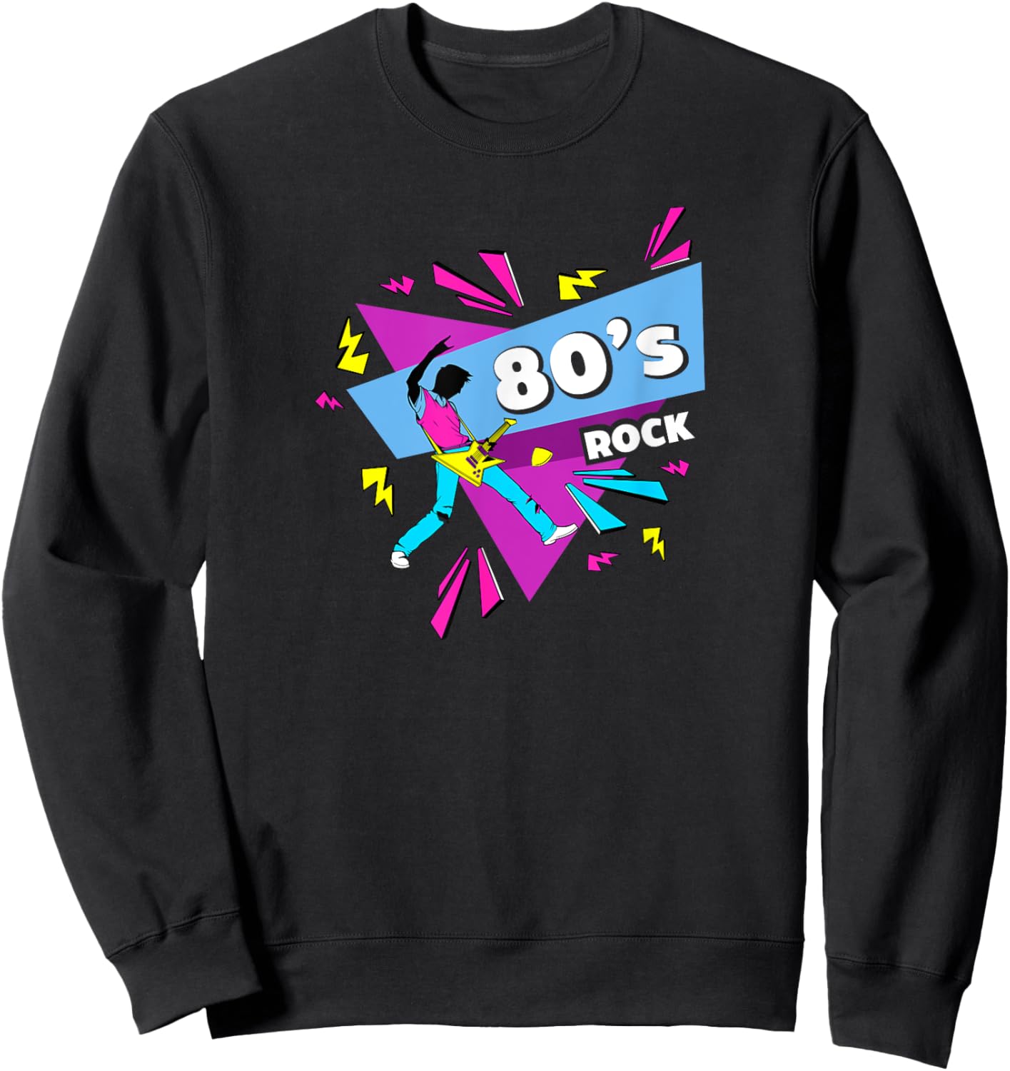 Retro Vintage Classic 80s Rock and Band Sweatshirt - Sweatshirt | Black