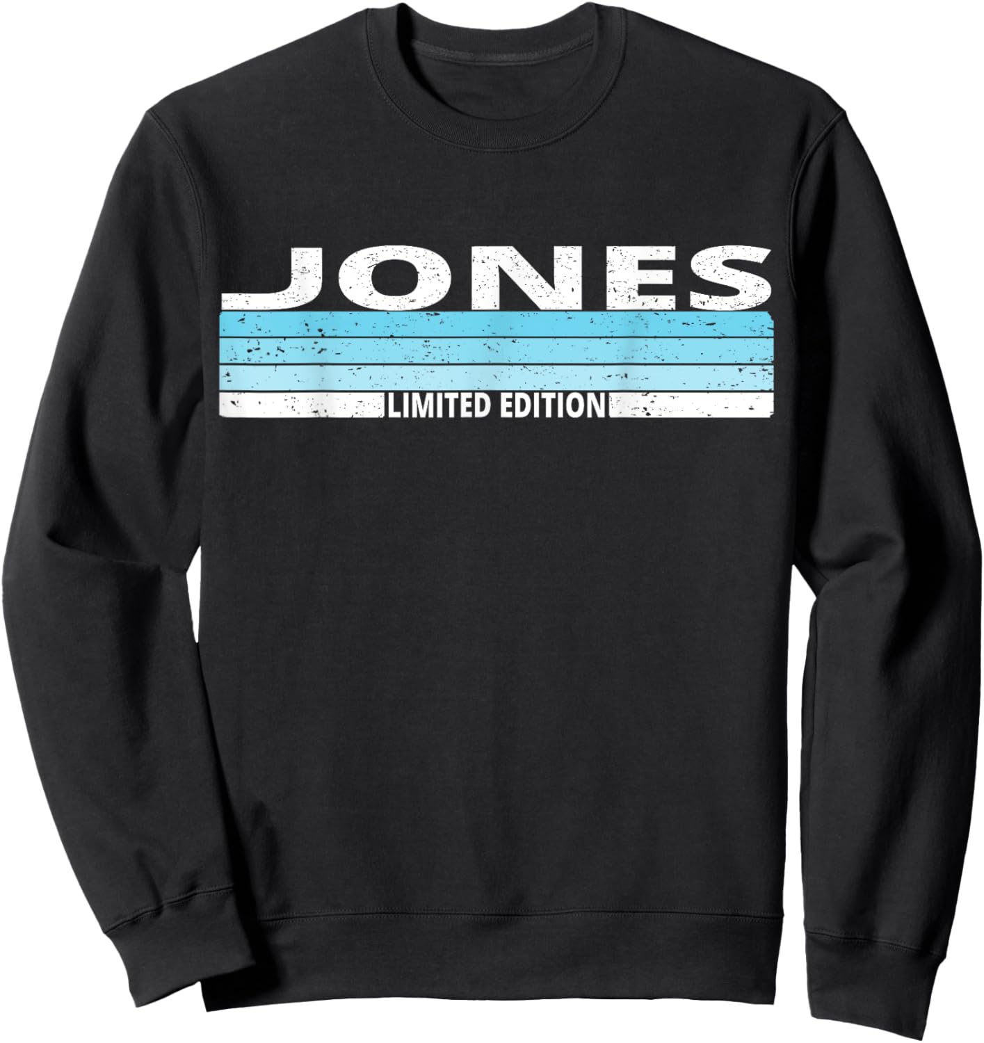 Jones Surname Birthday Family Reunion 80s 90s Blue Sunset Sweatshirt - Sweatshirt | Black