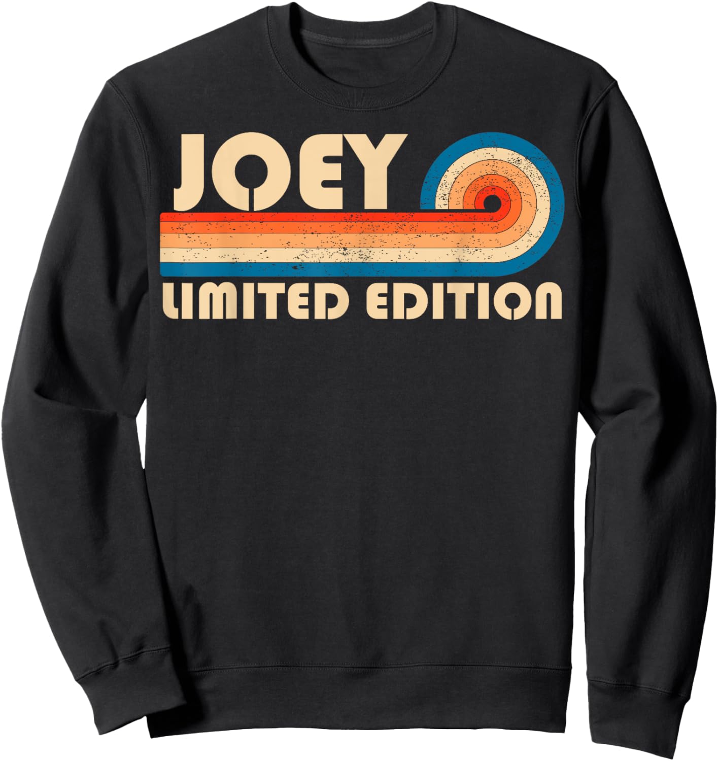 JOEY Name Personalised Funny Retro Vintage Birthday Sweatshirt - Sweatshirt | Black