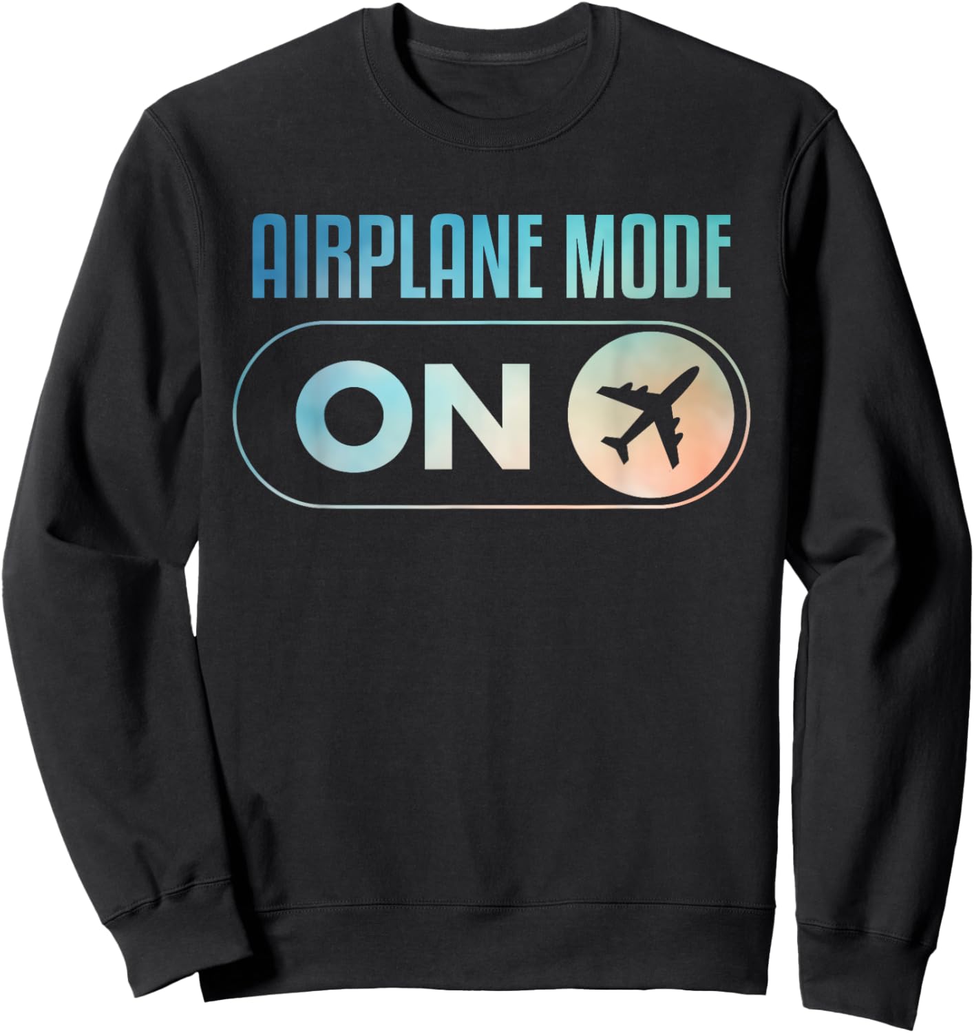 Funny Airplane Pilot Art Women Airplane Mode Pilot Sweatshirt - Sweatshirt | Black
