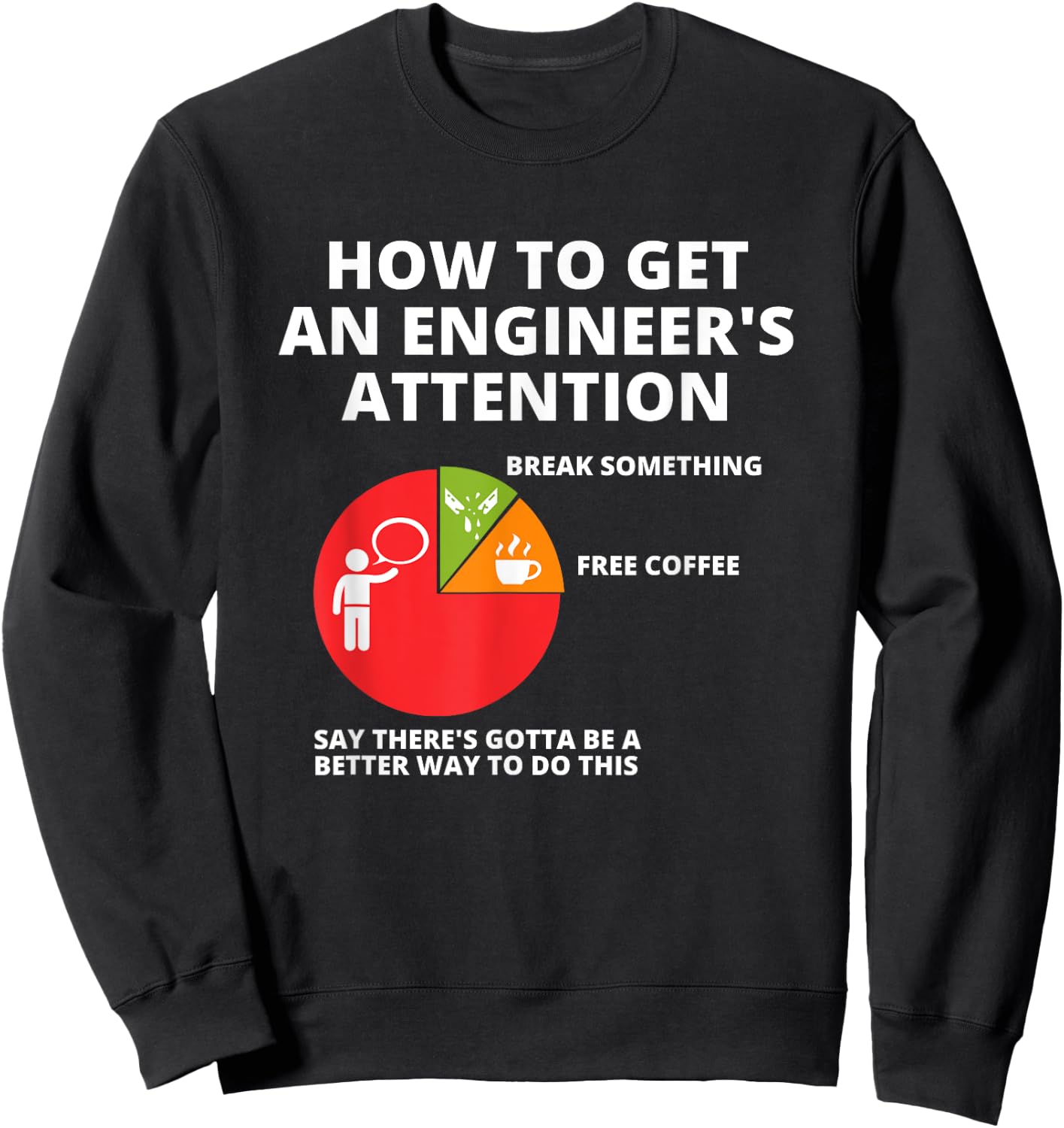 How To Get An Engineer's Attention - Funny Engineering Sweatshirt - Sweatshirt | Black