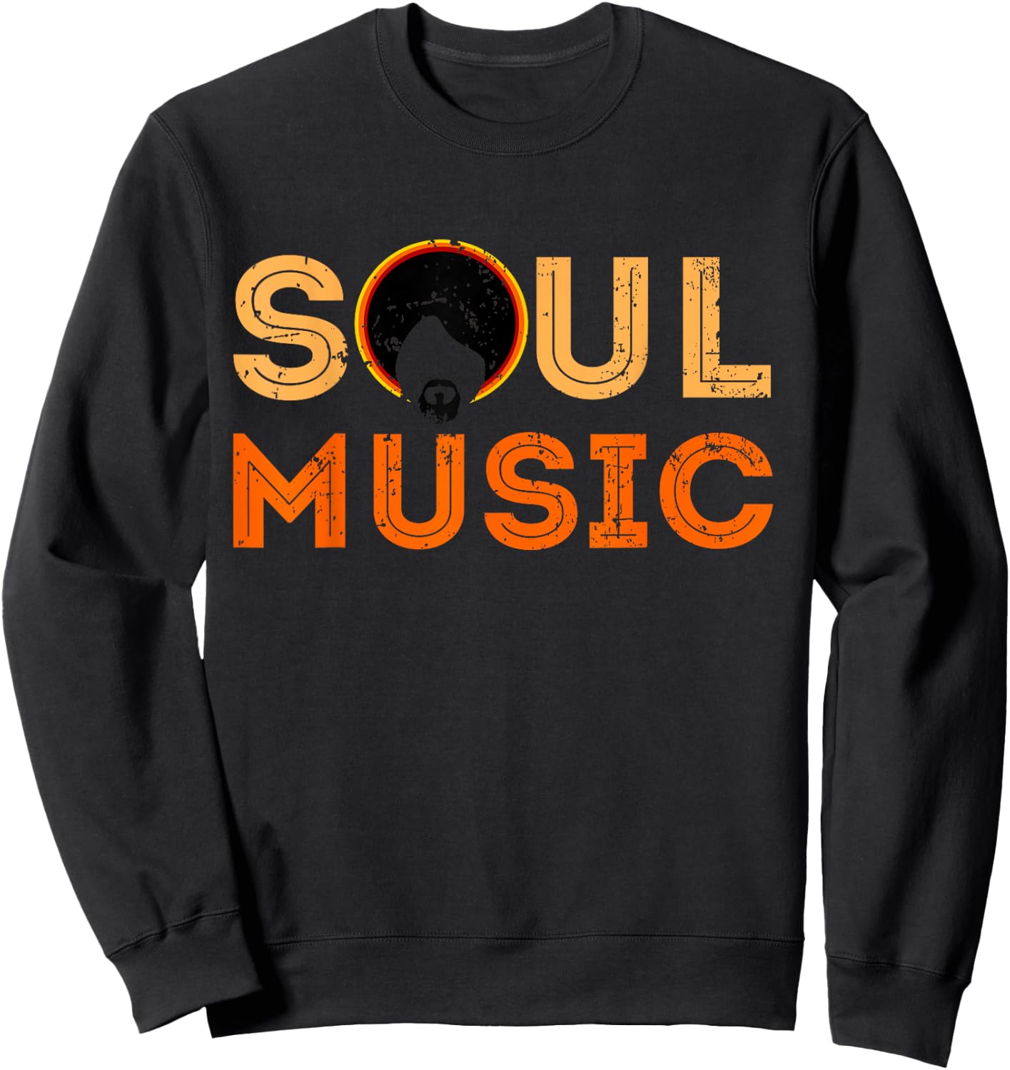 Vintage 70s Costume Funk Gear Apparel Lover Rare Soul Music Sweatshirt - Sweatshirt | Black