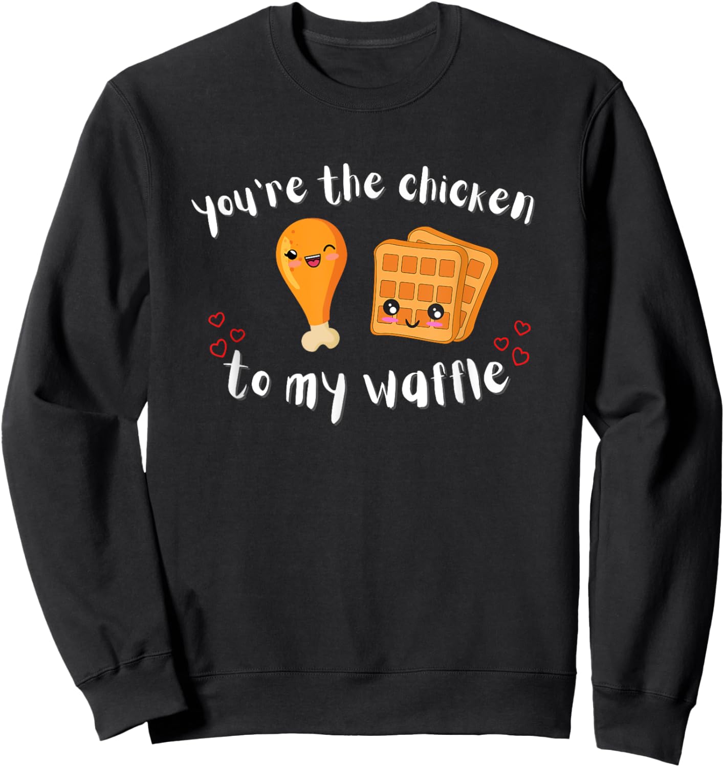 Foodie Chef | Chicken and Waffles I Couples Sweatshirt - Sweatshirt | Black