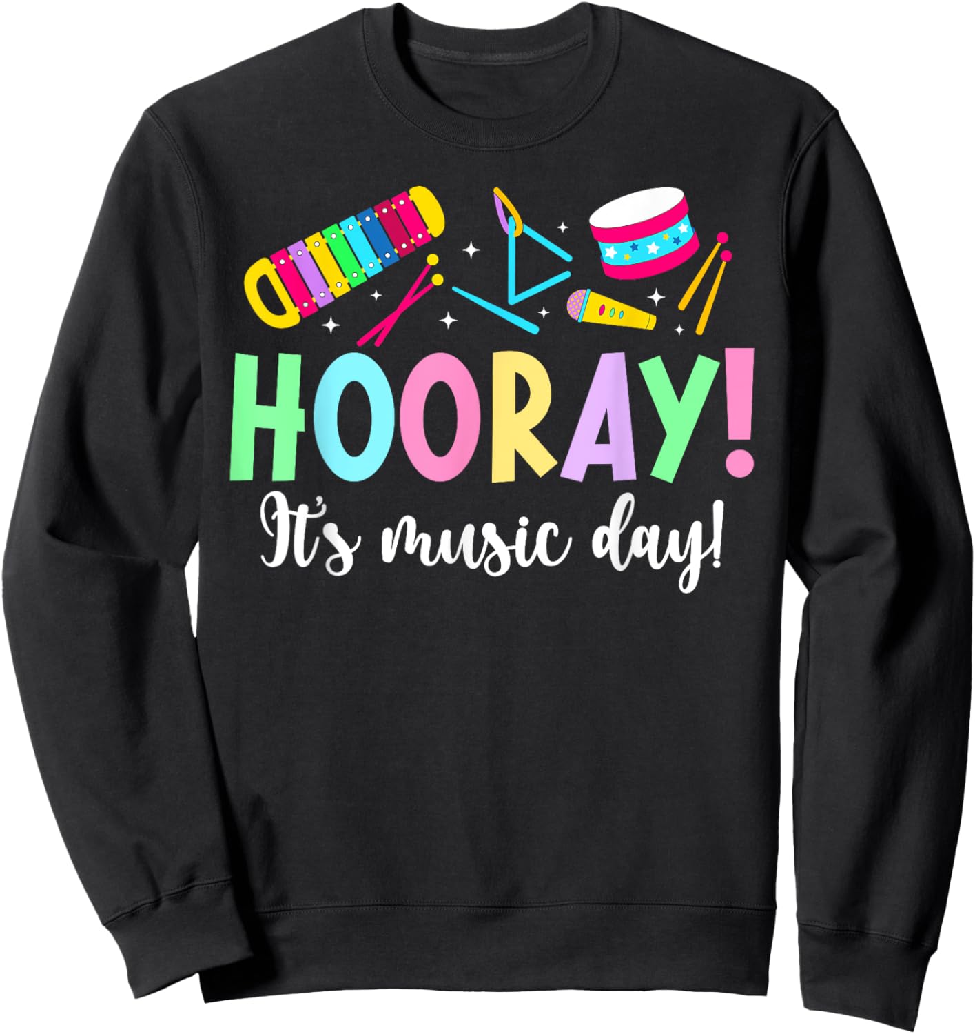 It's Music Day Music Teacher Music Teaching Sweatshirt - Sweatshirt | Black