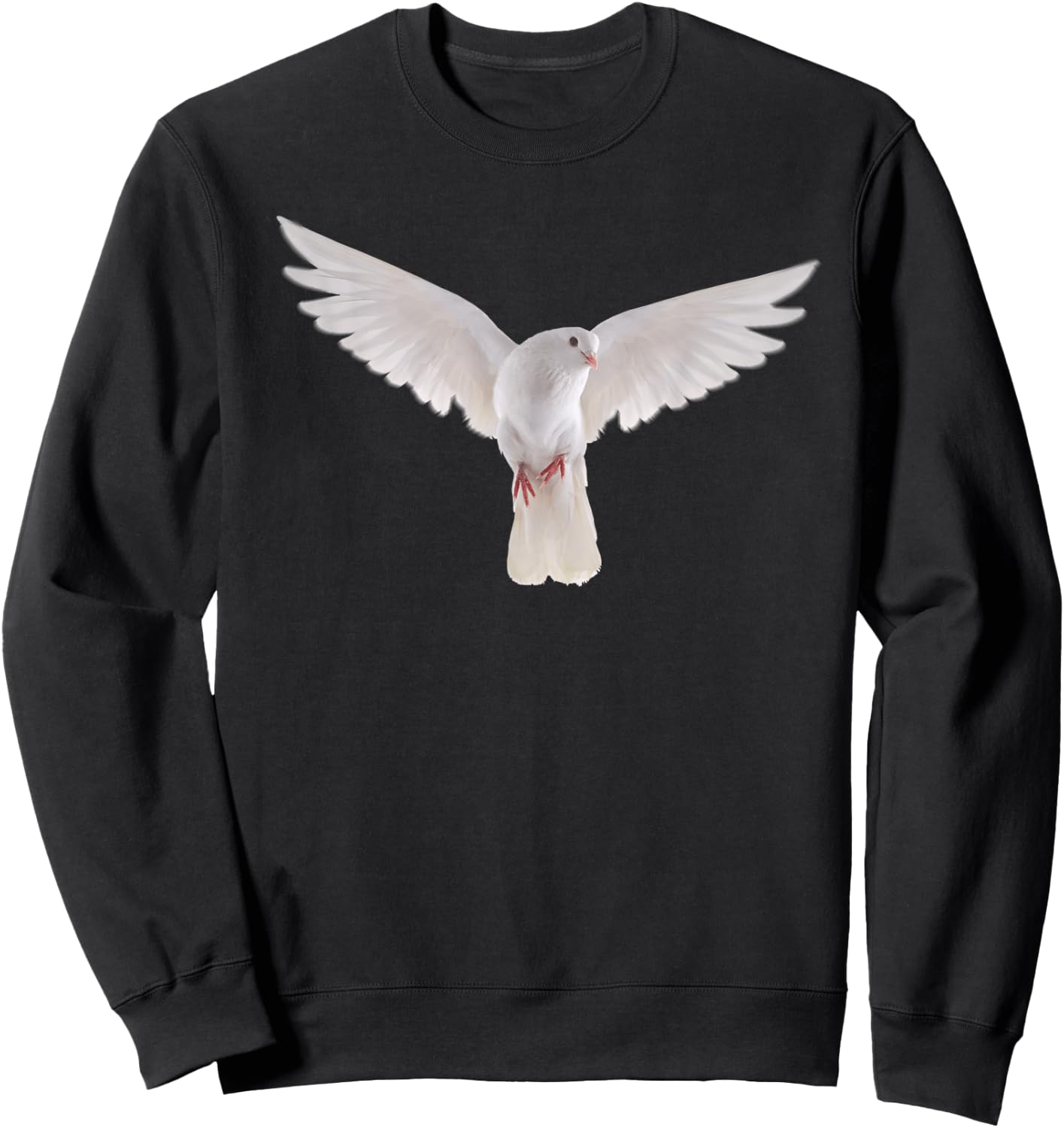 Lovely Faith Dove Bird of Peace Photo Silhouette Art Sweatshirt - Sweatshirt | Black