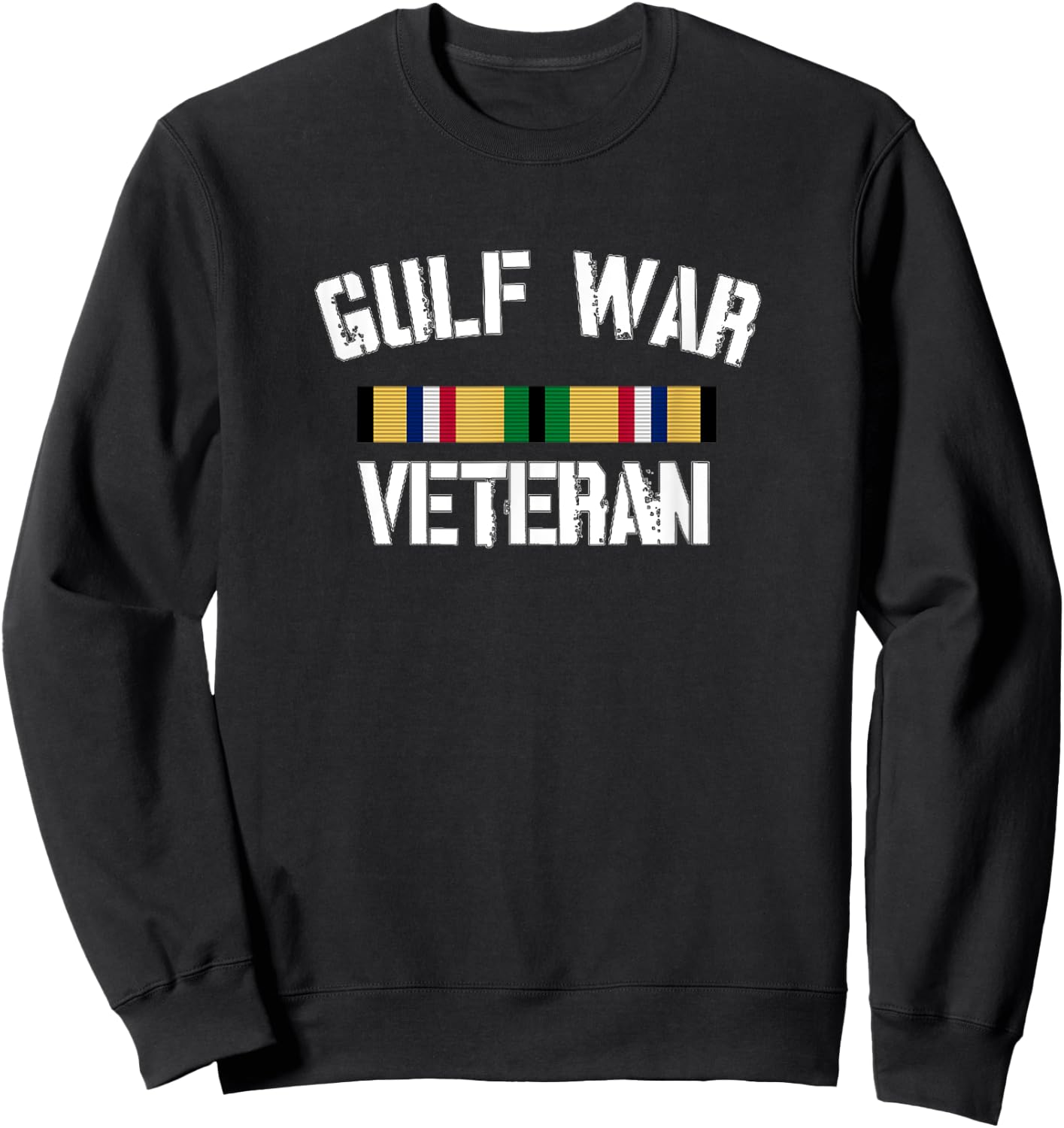 Patriotic American Creations by Revinct Designs Gulf War Veteran Pride Persian Gulf Service Ribbon Sweatshirt - Sweatshirt | Black