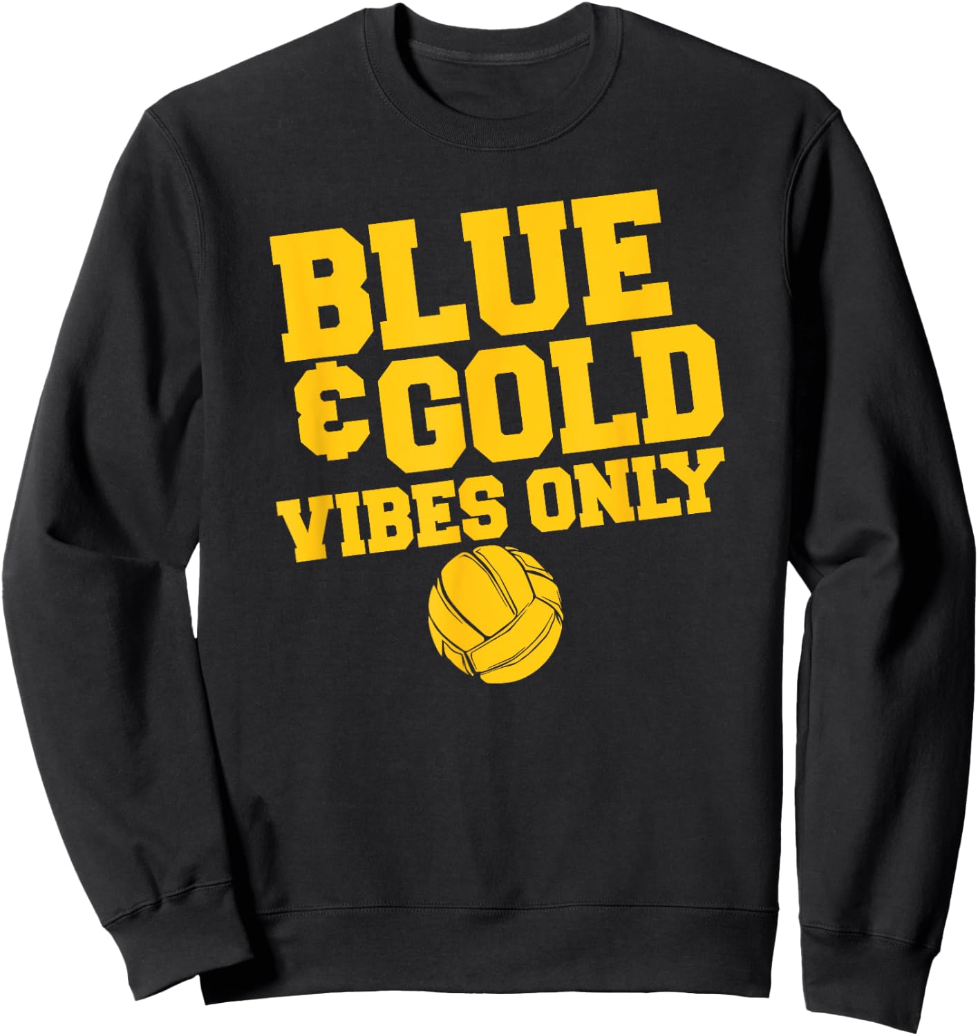 Blue Gold Game Day High School Volleyball Group Team Sweatshirt - Sweatshirt | Black