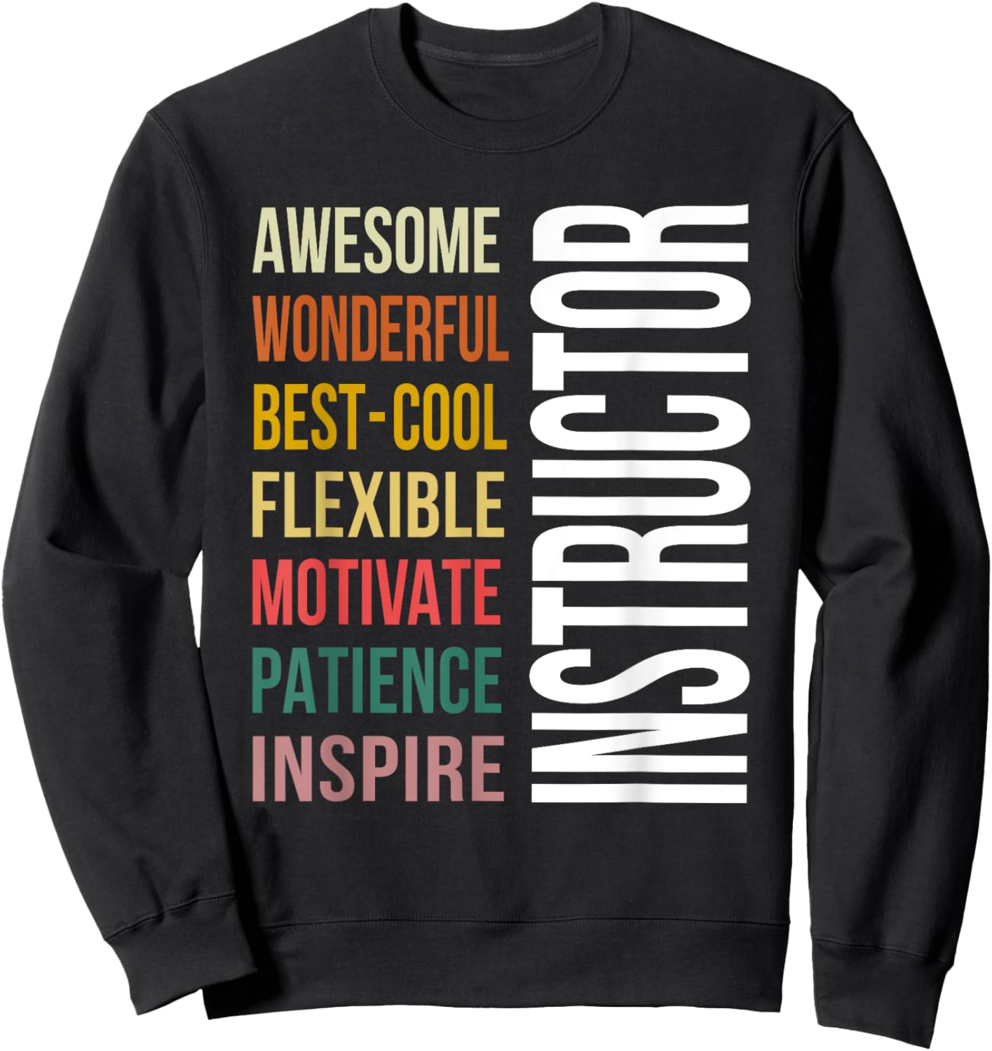 Funny Instructor Thank You Gift Awesome Sweatshirt - Sweatshirt | Black