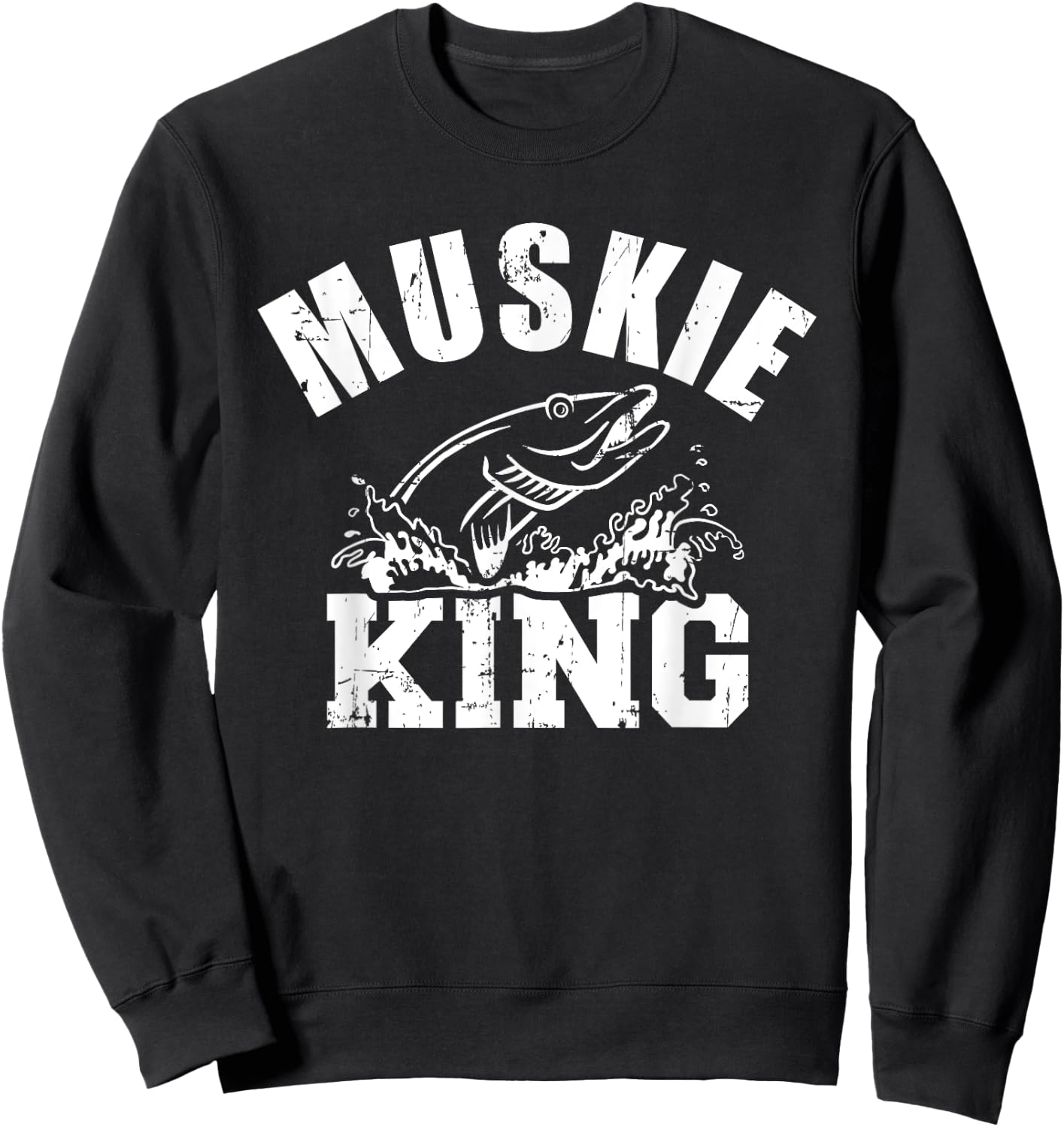 Muskie king fishing Sweatshirt - Sweatshirt | Black